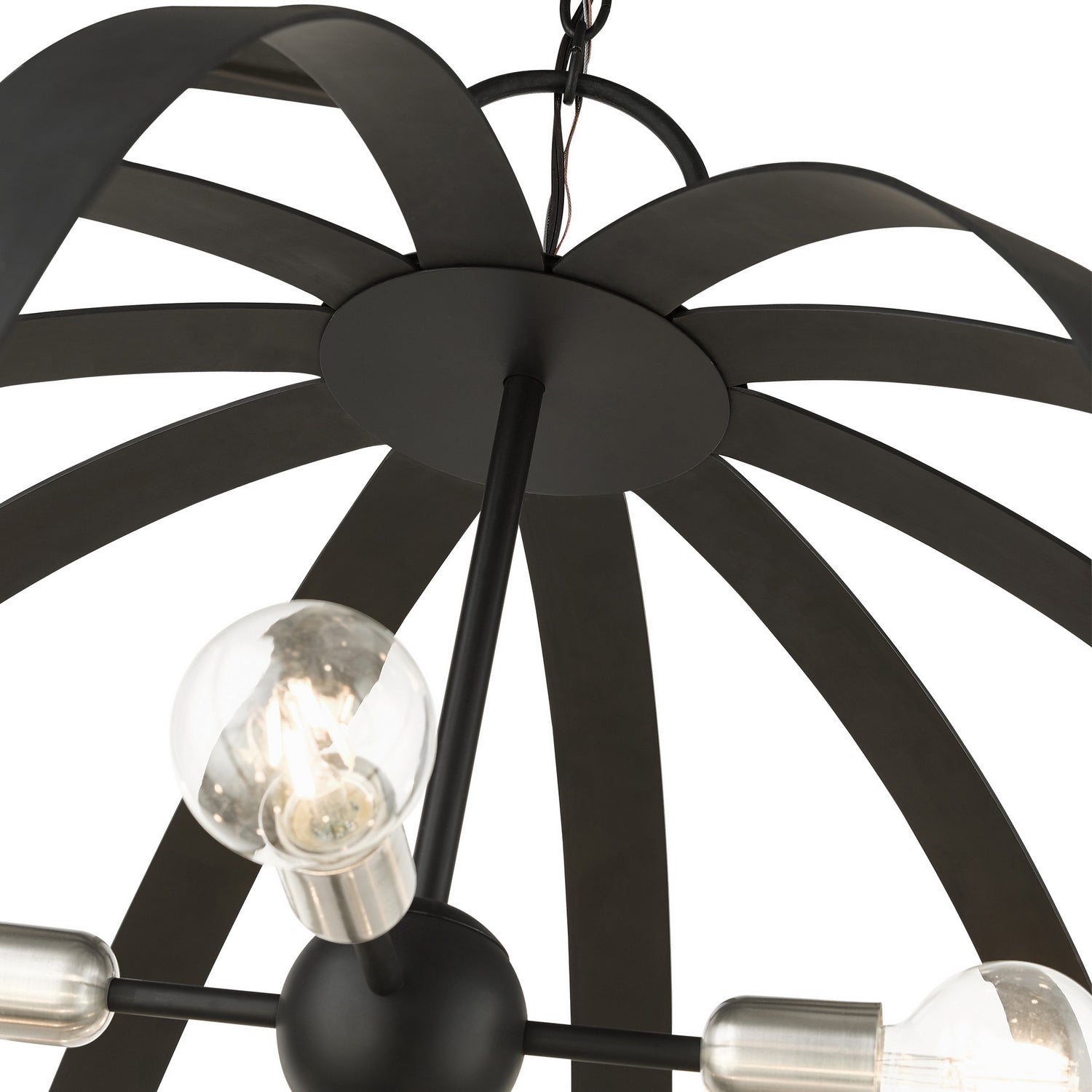 Livex Lighting - 46418-04 - 16 Light Foyer Chandelier - Modesto - Black w/ Brushed Nickels