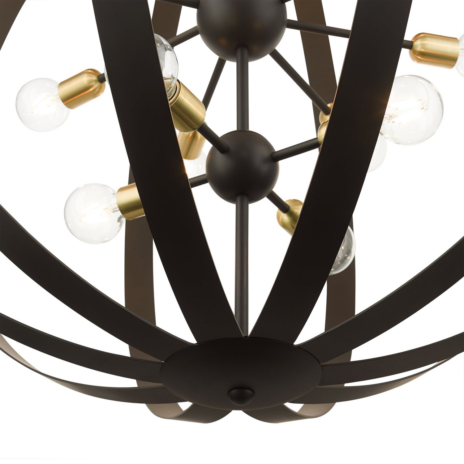 Livex Lighting - 46418-07 - 16 Light Foyer Chandelier - Modesto - Bronze w/ Satin Brasss