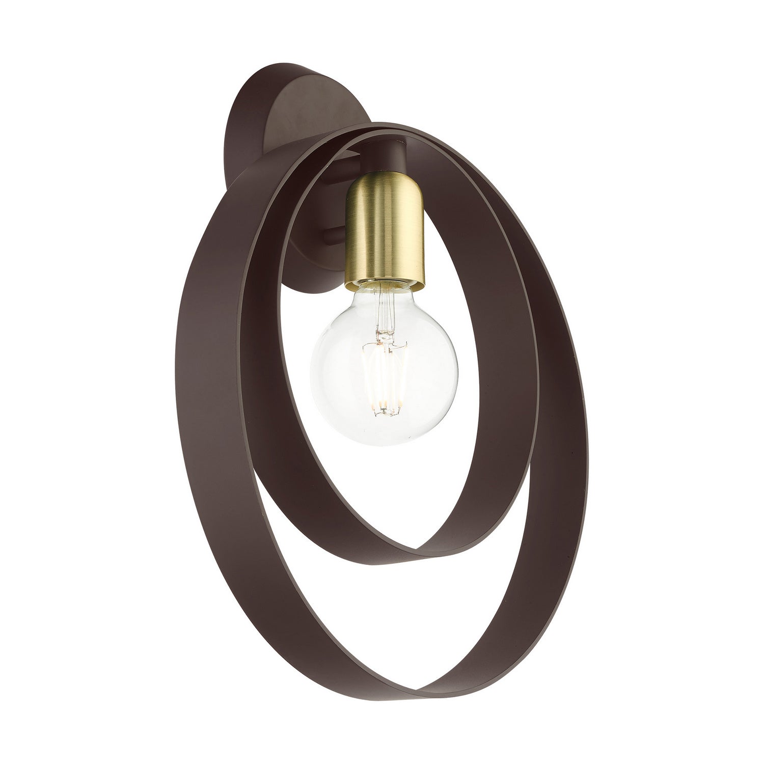 Livex Lighting - 46422-07 - One Light Wall Sconce - Modesto - Bronze w/ Satin Brasss