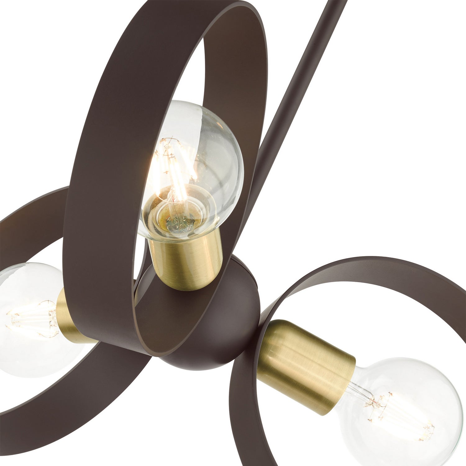 Livex Lighting - 46423-07 - Three Light Chandelier - Modesto - Bronze w/ Satin Brasss