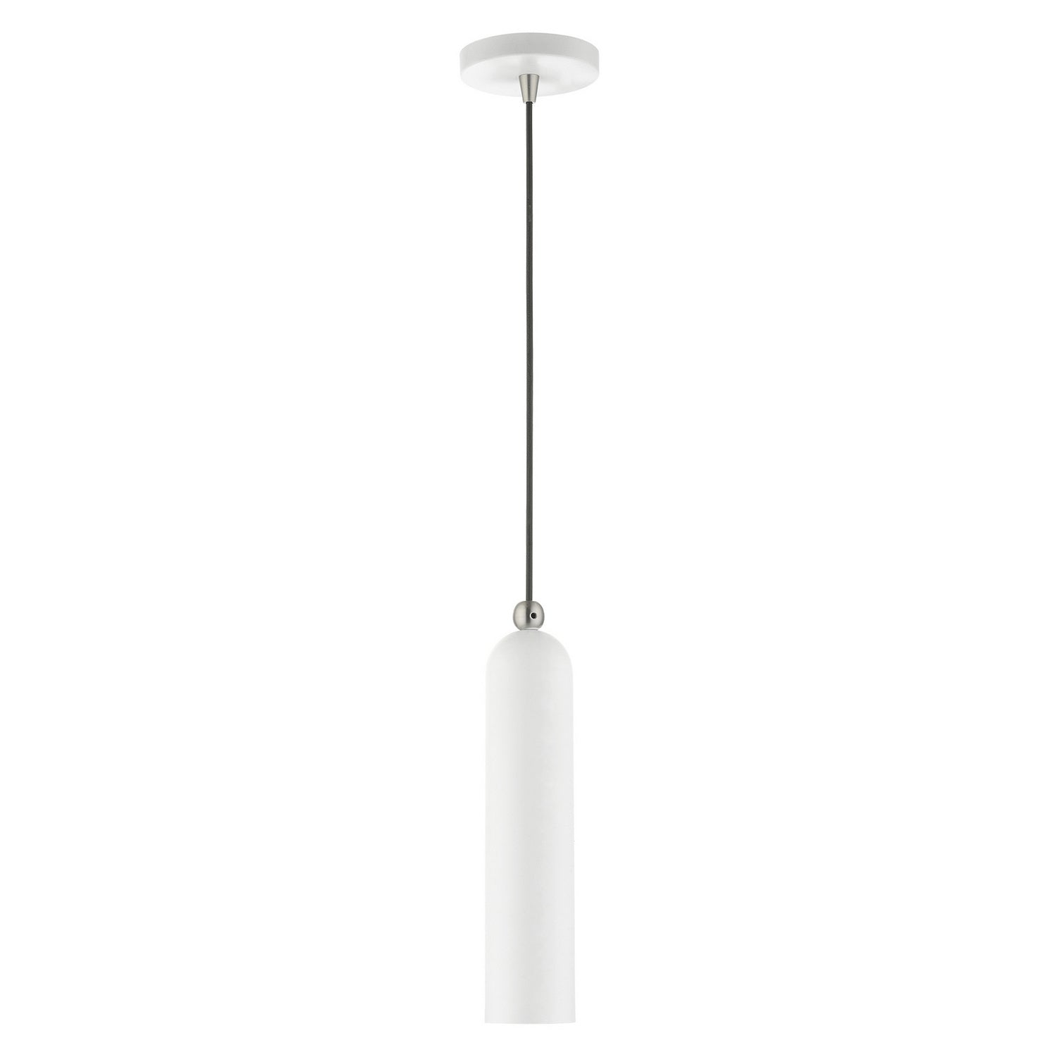 Livex Lighting - 46751-03 - One Light Pendant - Ardmore - White w/ Brushed Nickels