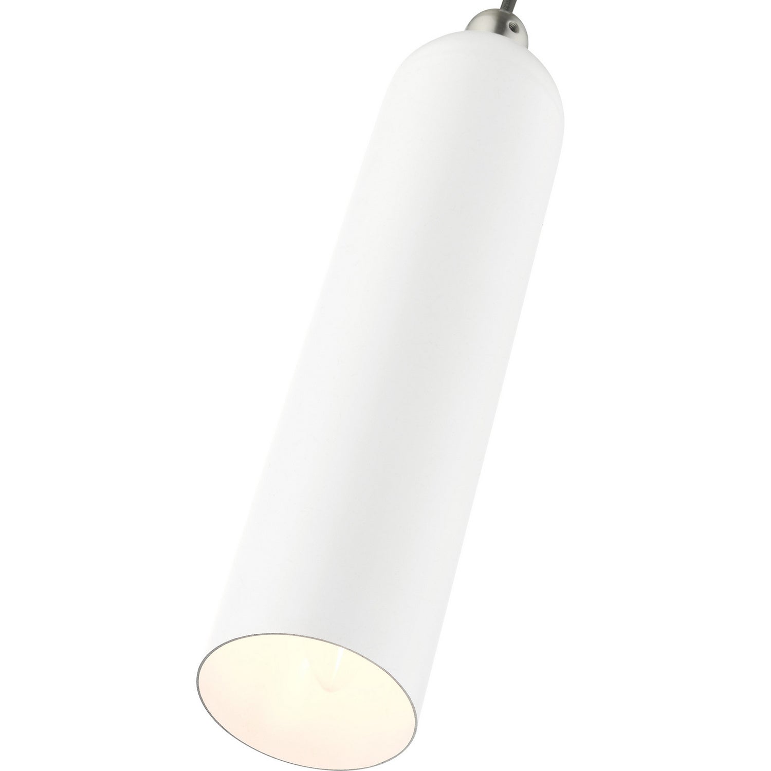 Livex Lighting - 46751-03 - One Light Pendant - Ardmore - White w/ Brushed Nickels