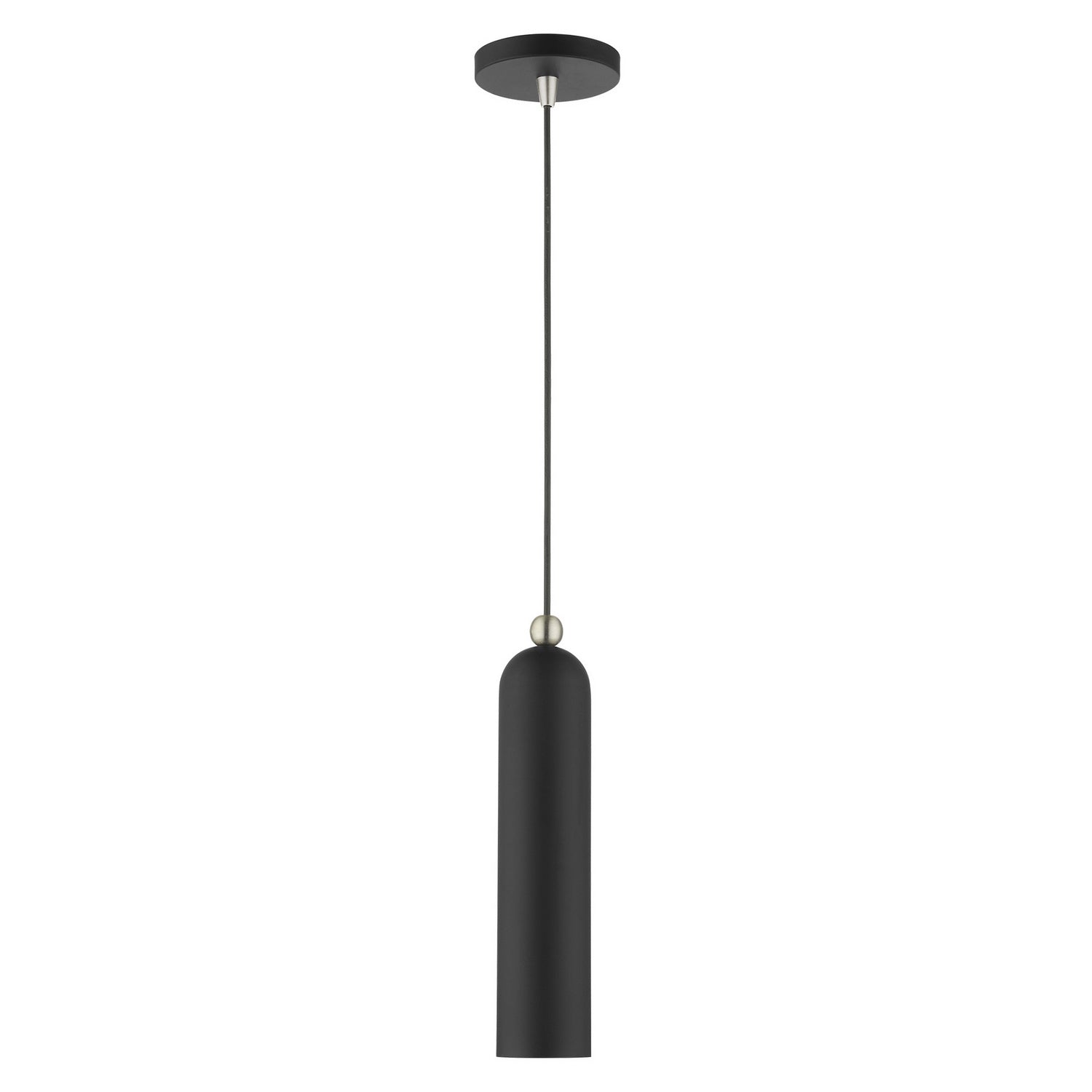 Livex Lighting - 46751-04 - One Light Pendant - Ardmore - Black w/ Brushed Nickels