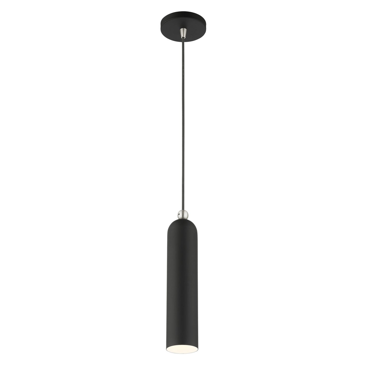 Livex Lighting - 46751-04 - One Light Pendant - Ardmore - Black w/ Brushed Nickels