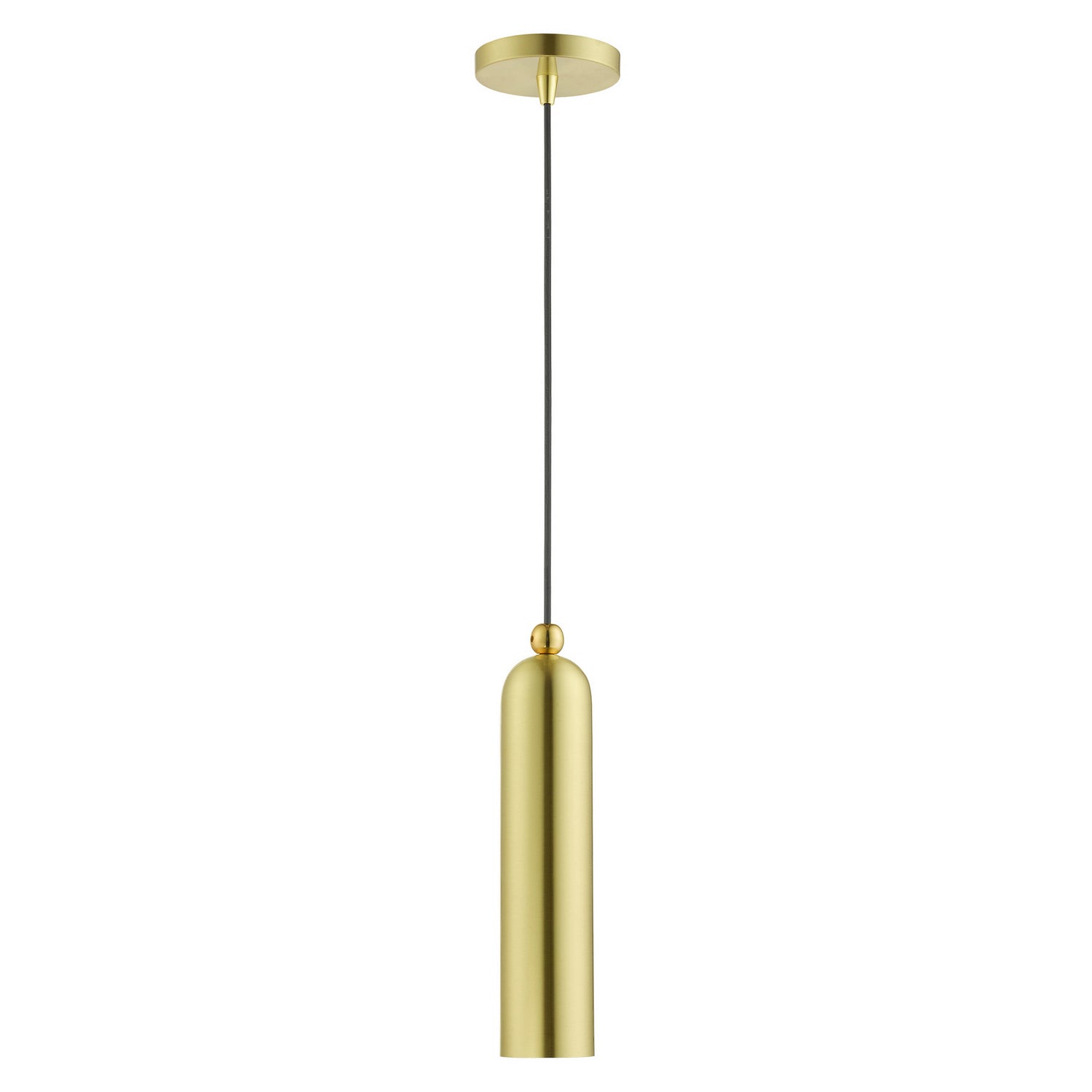 Livex Lighting - 46751-12 - One Light Pendant - Ardmore - Satin Brass w/ Polished Brasss