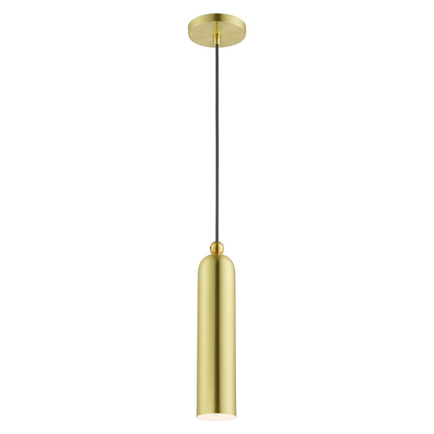 Livex Lighting - 46751-12 - One Light Pendant - Ardmore - Satin Brass w/ Polished Brasss
