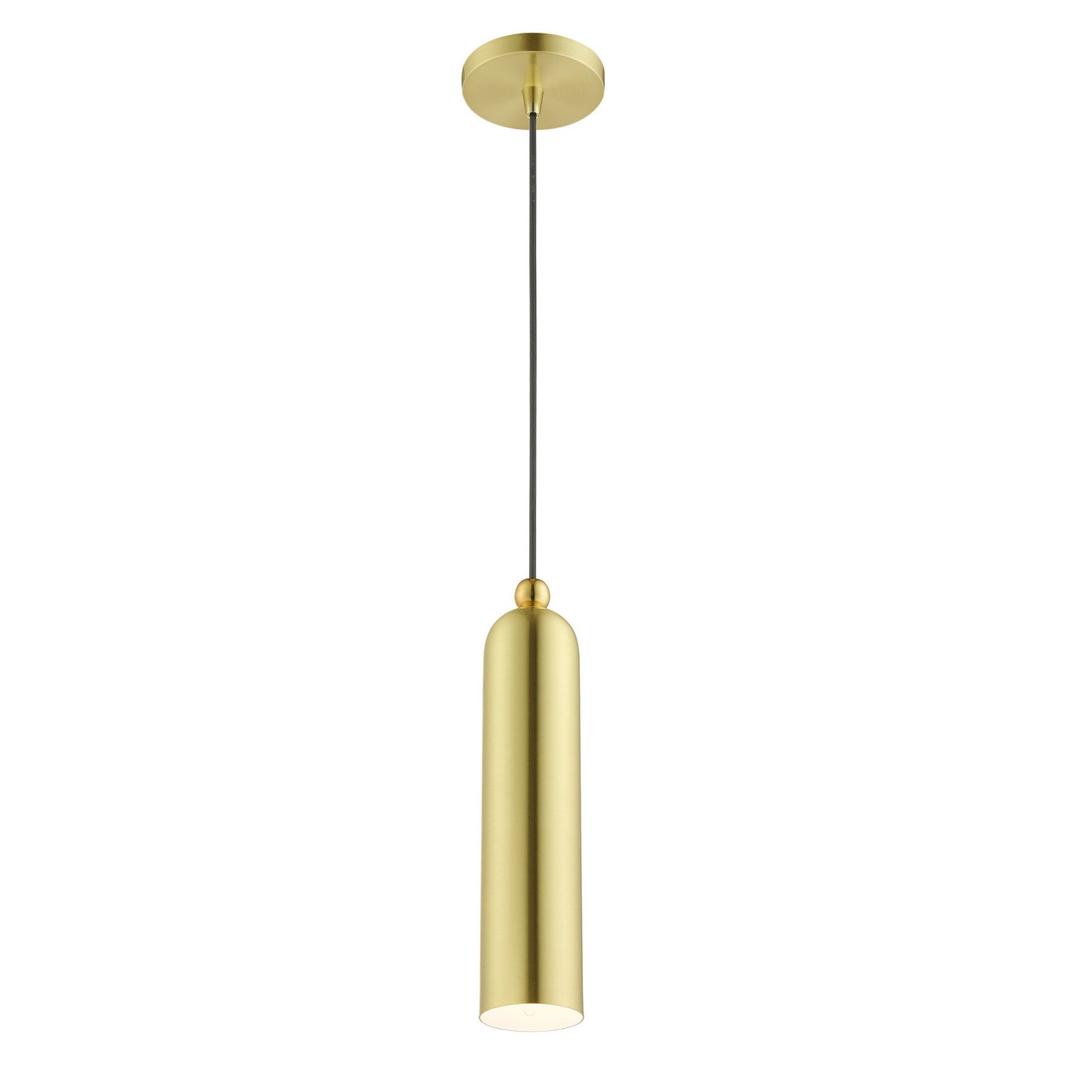 Livex Lighting - 46751-12 - One Light Pendant - Ardmore - Satin Brass w/ Polished Brasss