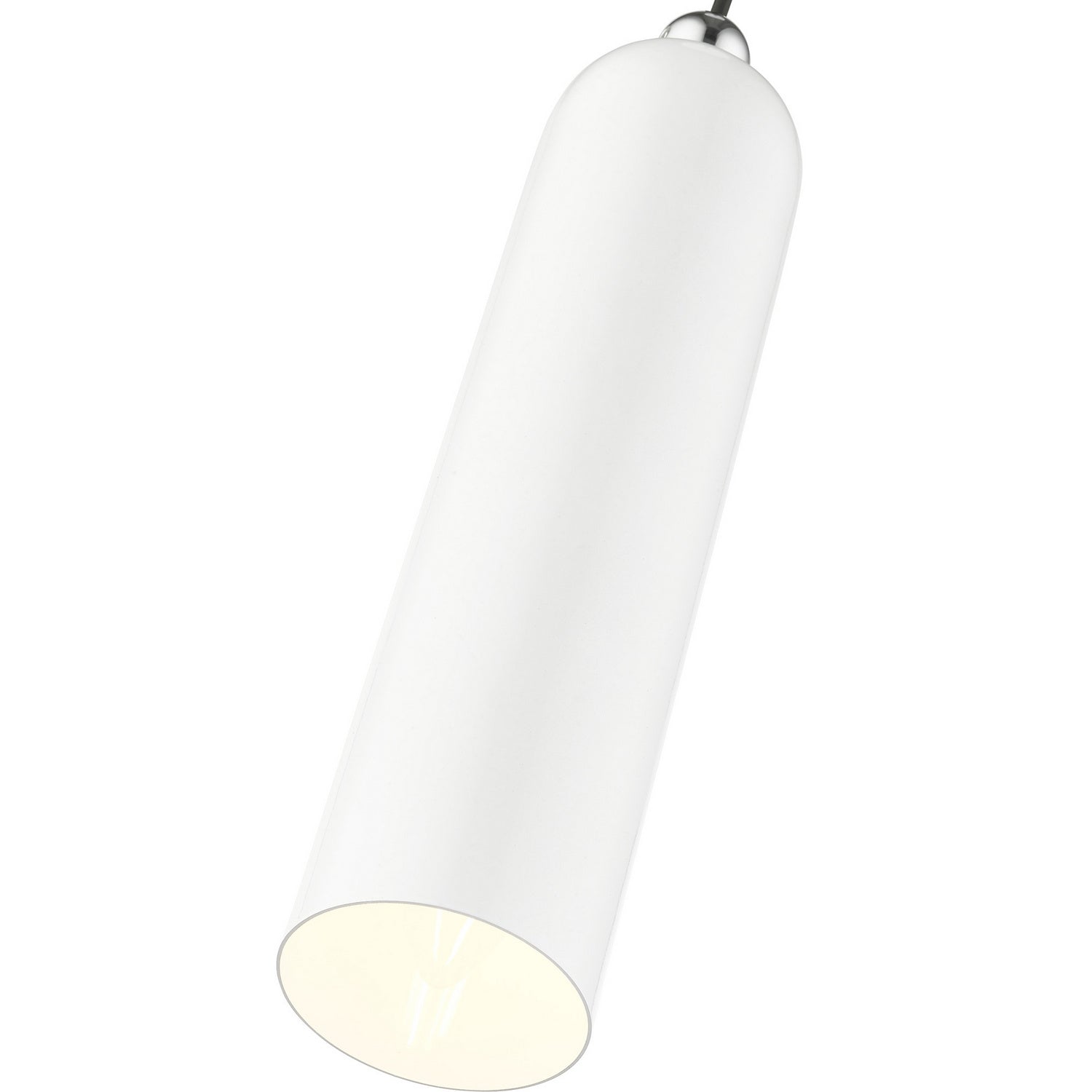 Livex Lighting - 46751-69 - One Light Pendant - Ardmore - Shiny White w/ Polished Chromes