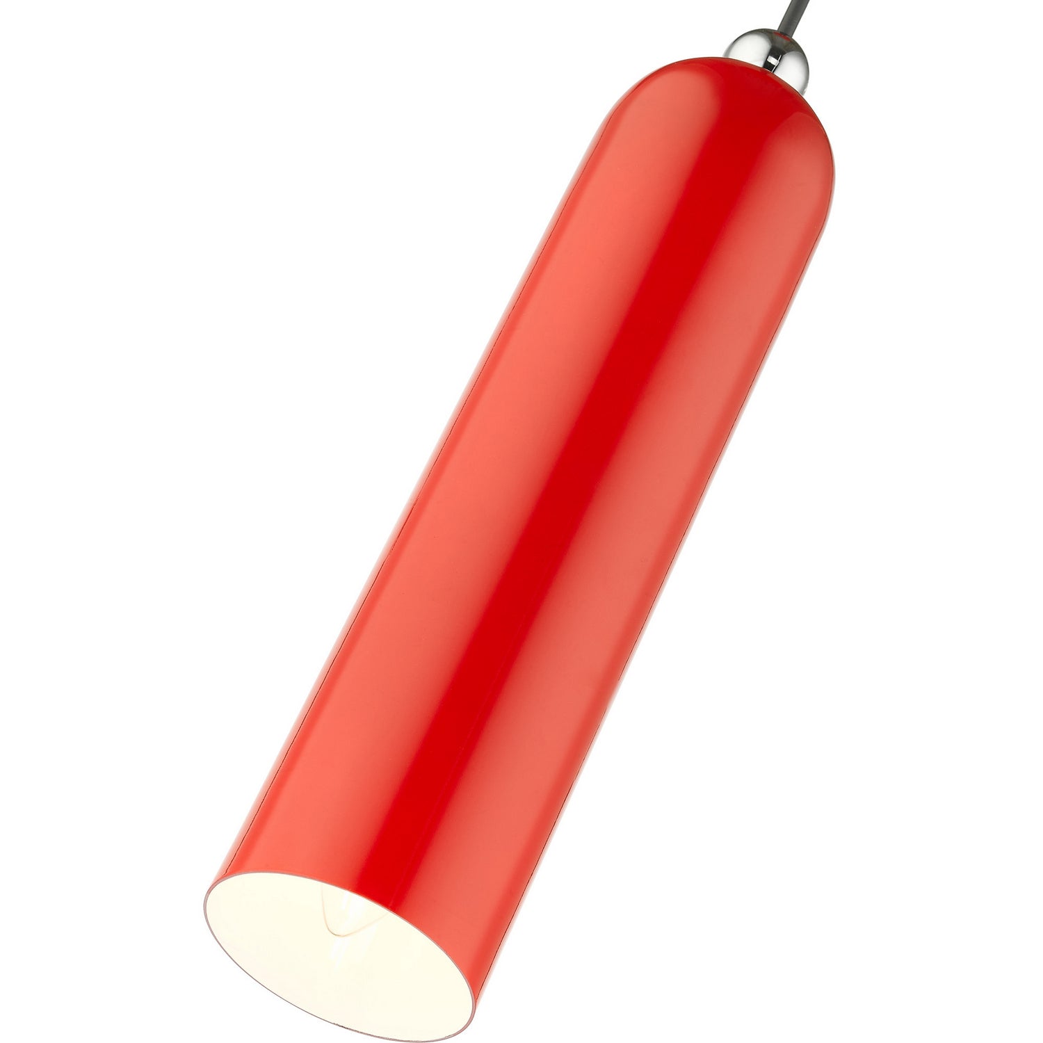 Livex Lighting - 46751-72 - One Light Pendant - Ardmore - Shiny Red w/ Polished Chromes