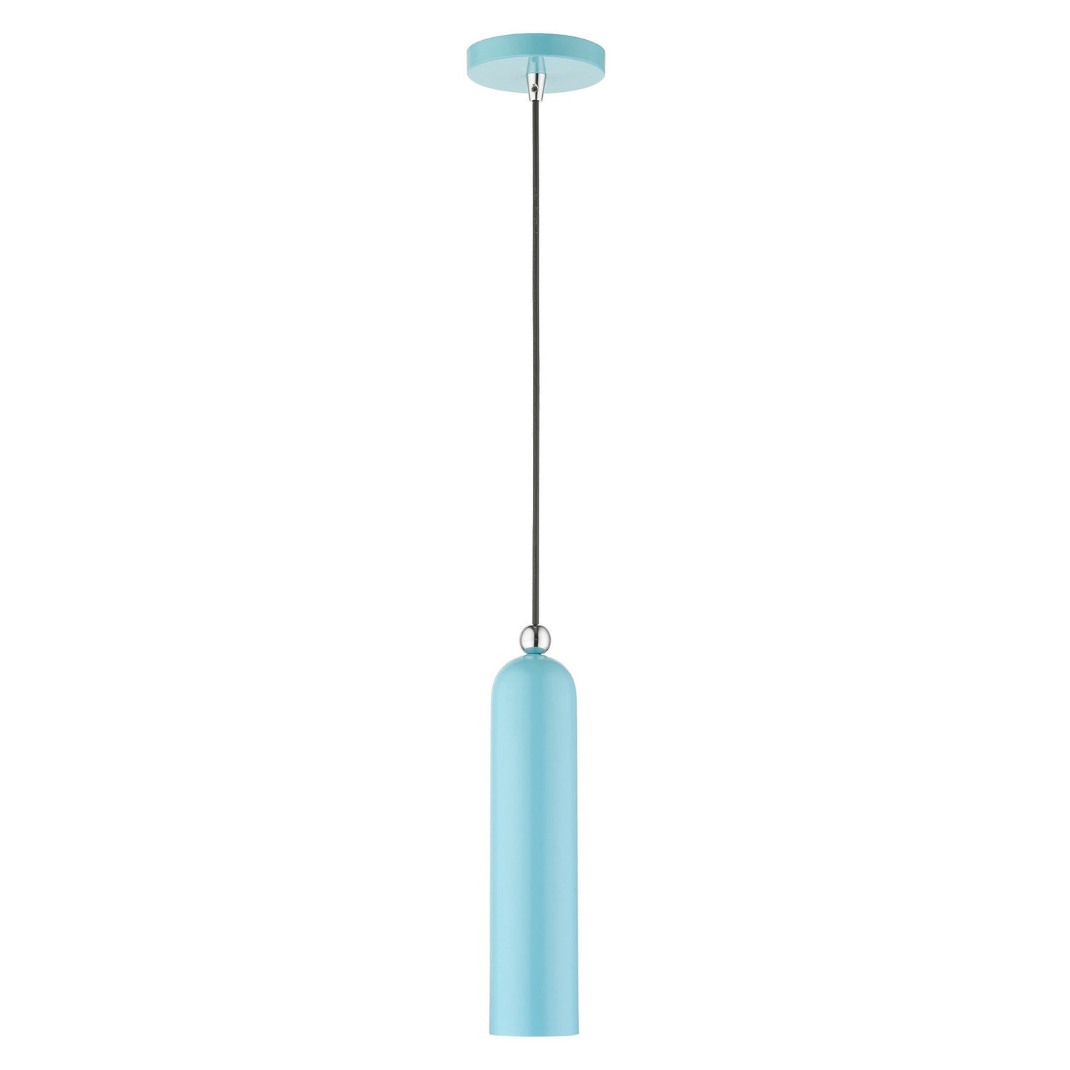 Livex Lighting - 46751-74 - One Light Pendant - Ardmore - Shiny Baby Blue w/ Polished Chromes