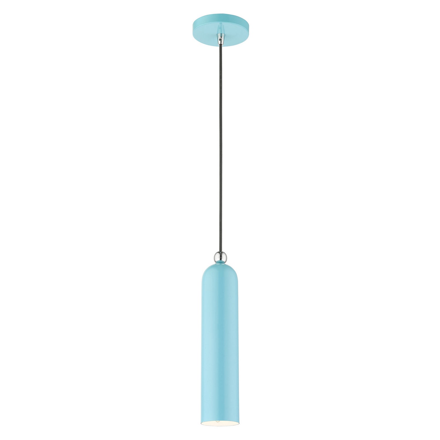 Livex Lighting - 46751-74 - One Light Pendant - Ardmore - Shiny Baby Blue w/ Polished Chromes