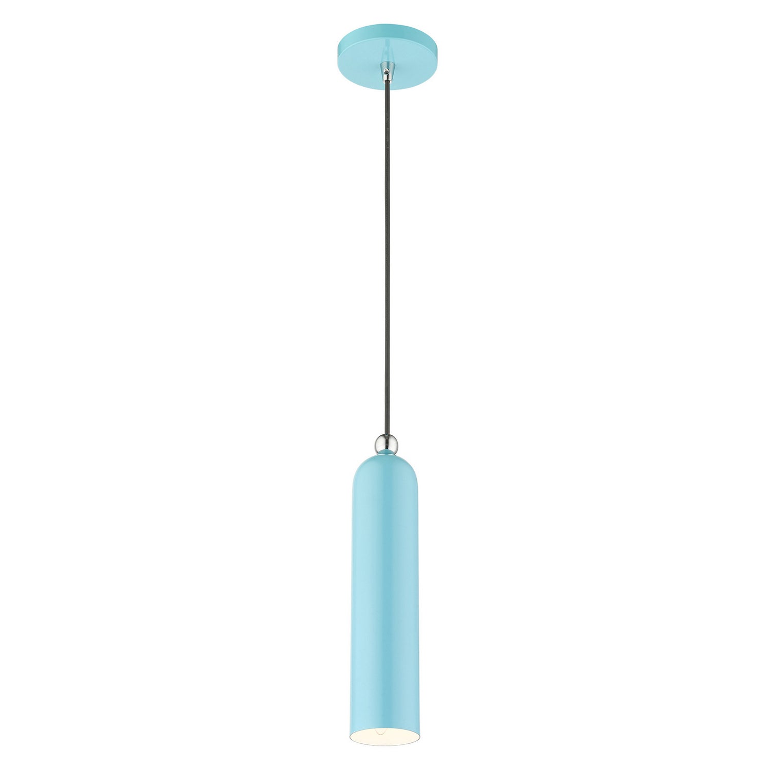 Livex Lighting - 46751-74 - One Light Pendant - Ardmore - Shiny Baby Blue w/ Polished Chromes