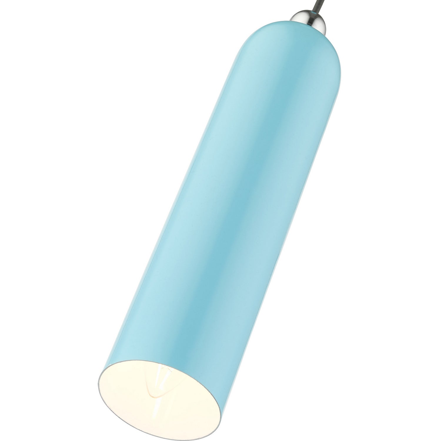 Livex Lighting - 46751-74 - One Light Pendant - Ardmore - Shiny Baby Blue w/ Polished Chromes