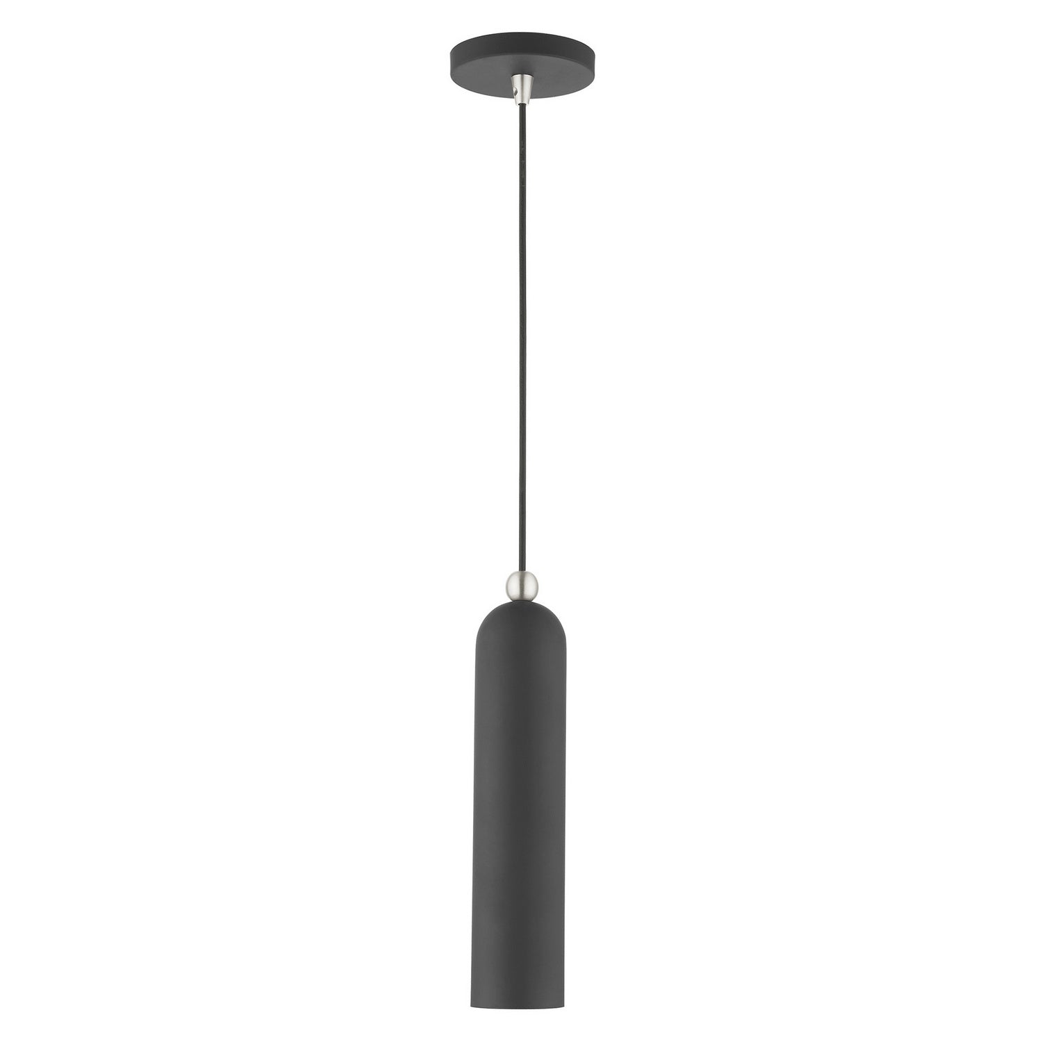 Livex Lighting - 46751-76 - One Light Pendant - Ardmore - Scandinavian Gray w/ Brushed Nickels