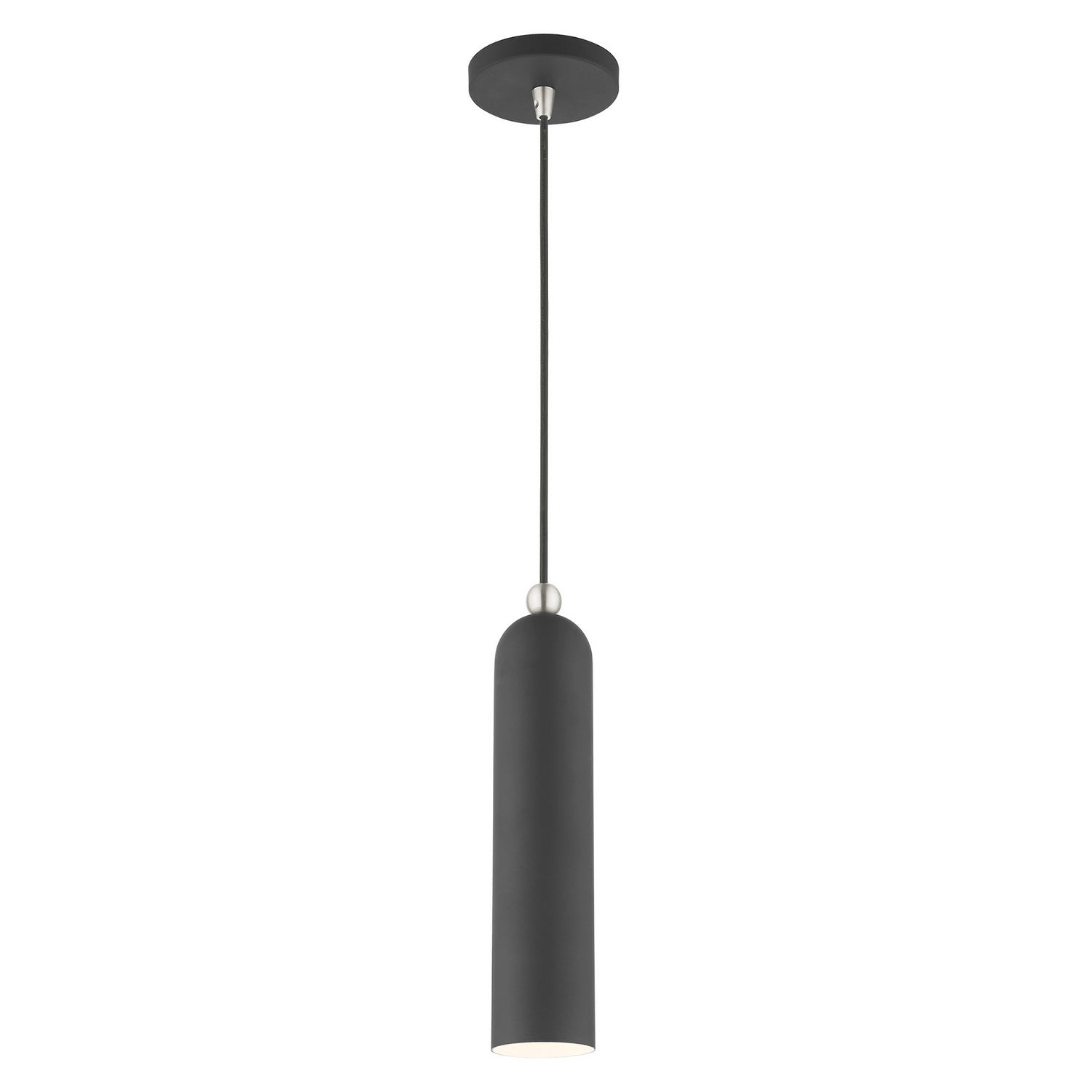 Livex Lighting - 46751-76 - One Light Pendant - Ardmore - Scandinavian Gray w/ Brushed Nickels