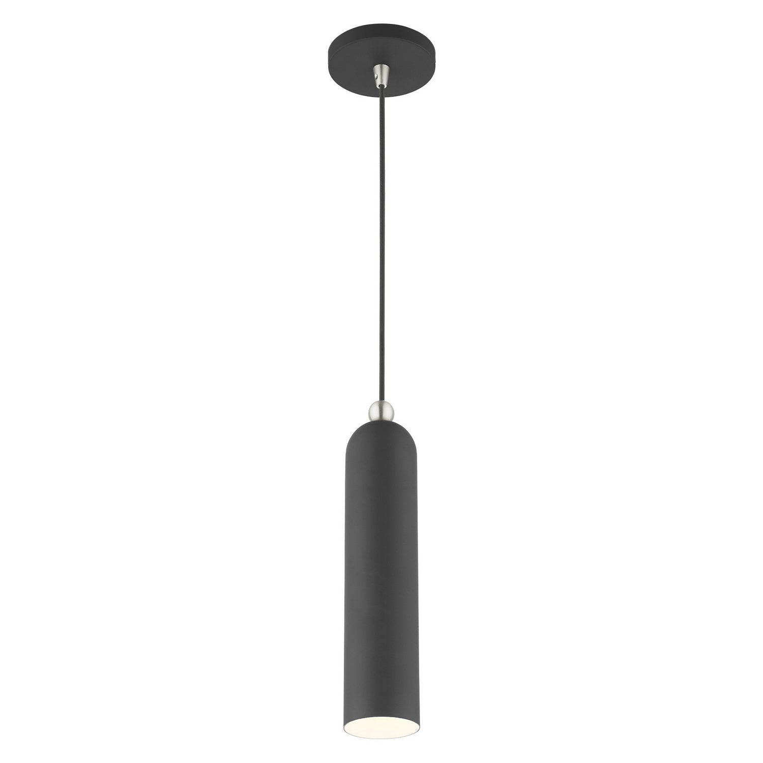 Livex Lighting - 46751-76 - One Light Pendant - Ardmore - Scandinavian Gray w/ Brushed Nickels