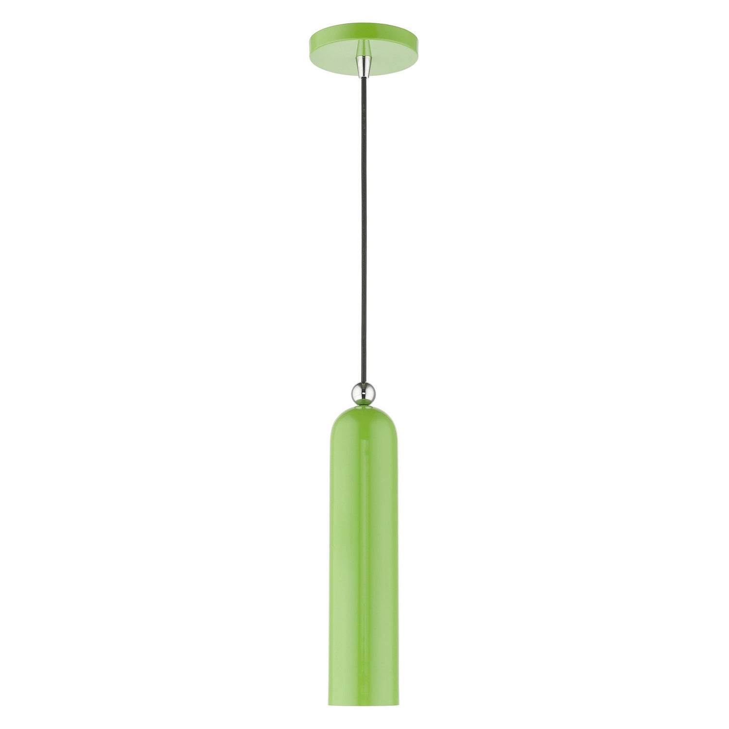 Livex Lighting - 46751-78 - One Light Pendant - Ardmore - Shiny Apple Green w/ Polished Chromes