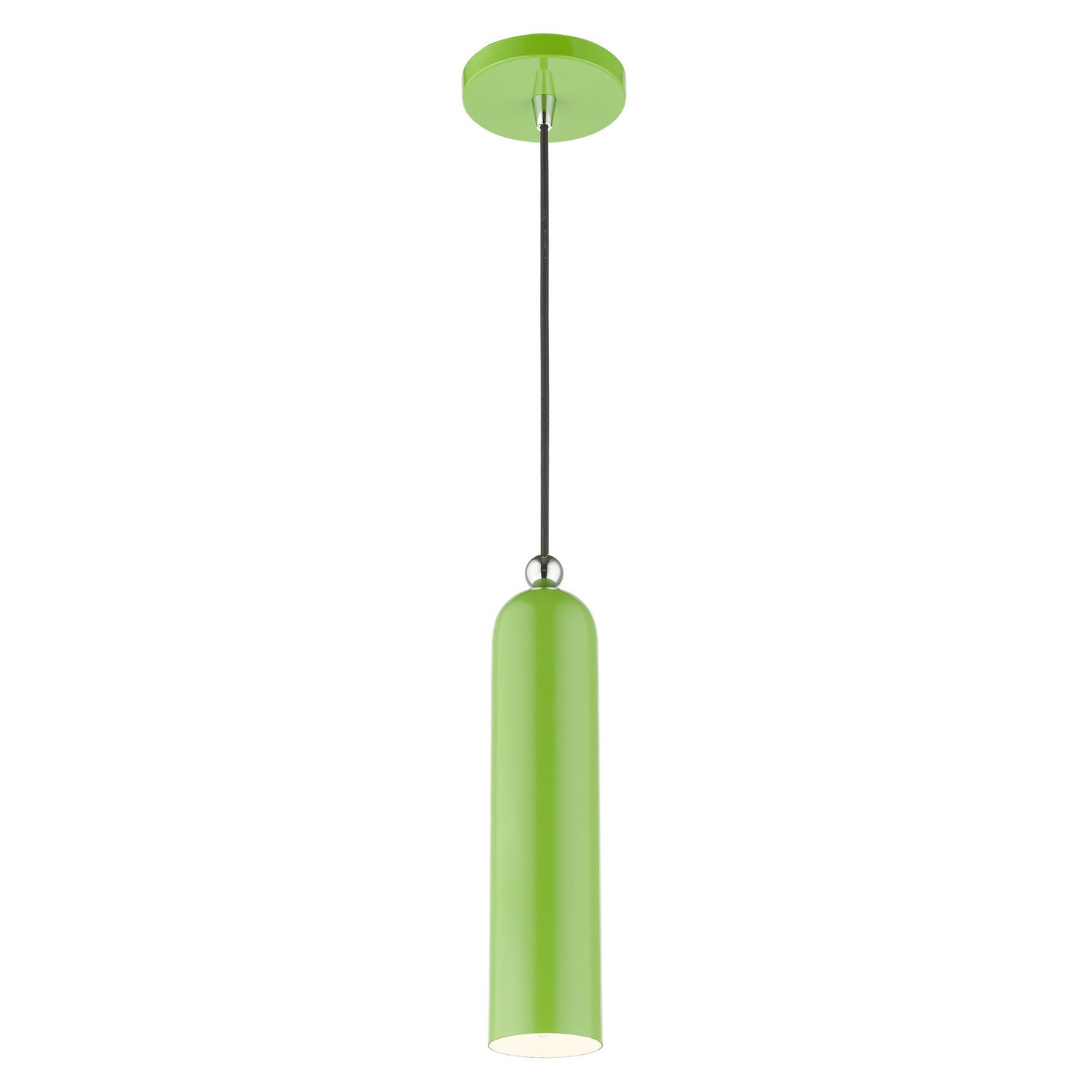 Livex Lighting - 46751-78 - One Light Pendant - Ardmore - Shiny Apple Green w/ Polished Chromes