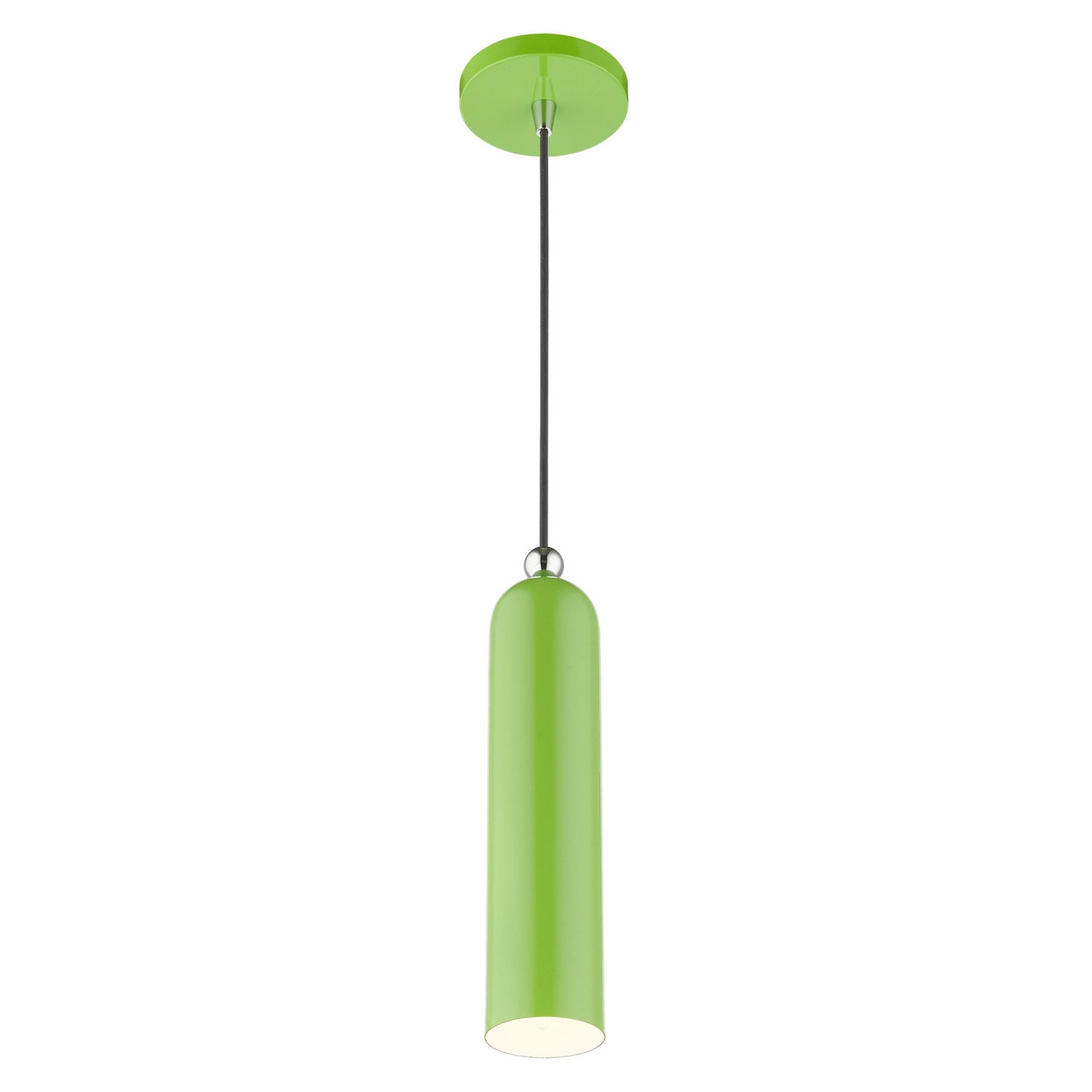 Livex Lighting - 46751-78 - One Light Pendant - Ardmore - Shiny Apple Green w/ Polished Chromes