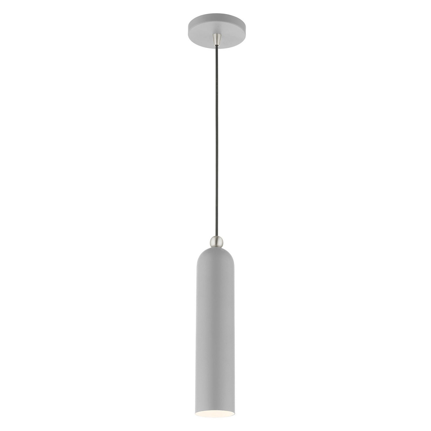 Livex Lighting - 46751-80 - One Light Pendant - Ardmore - Nordic Gray w/ Brushed Nickels