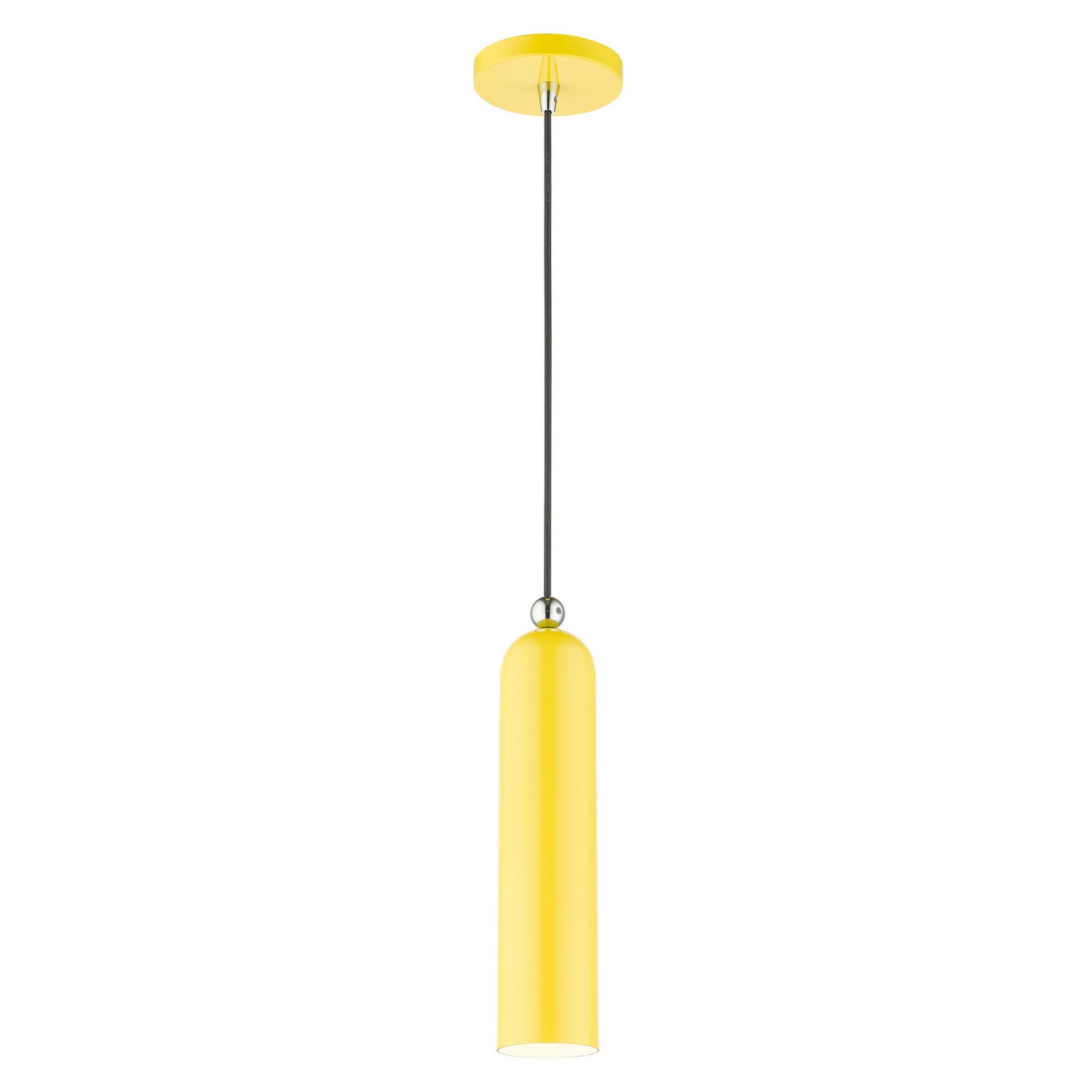 Livex Lighting - 46751-82 - One Light Pendant - Ardmore - Shiny Yellow w/ Polished Chromes