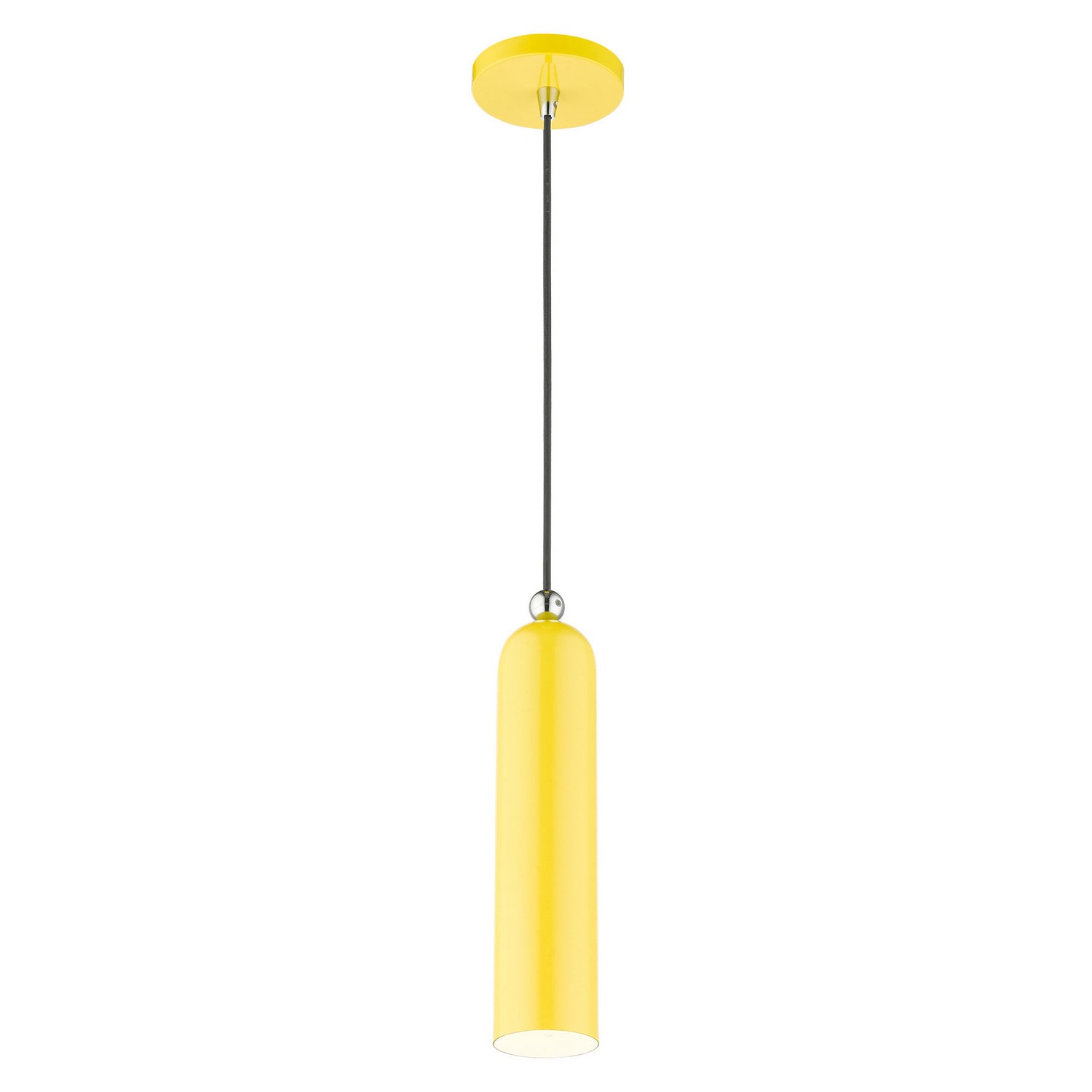 Livex Lighting - 46751-82 - One Light Pendant - Ardmore - Shiny Yellow w/ Polished Chromes