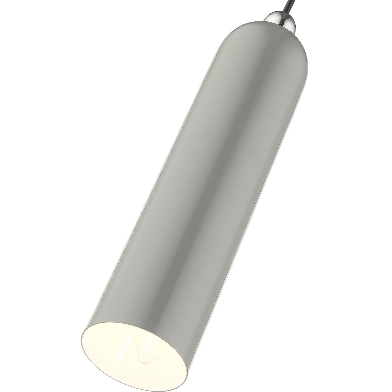 Livex Lighting - 46751-90 - One Light Pendant - Ardmore - Shiny Light Gray w/ Polished Chromes