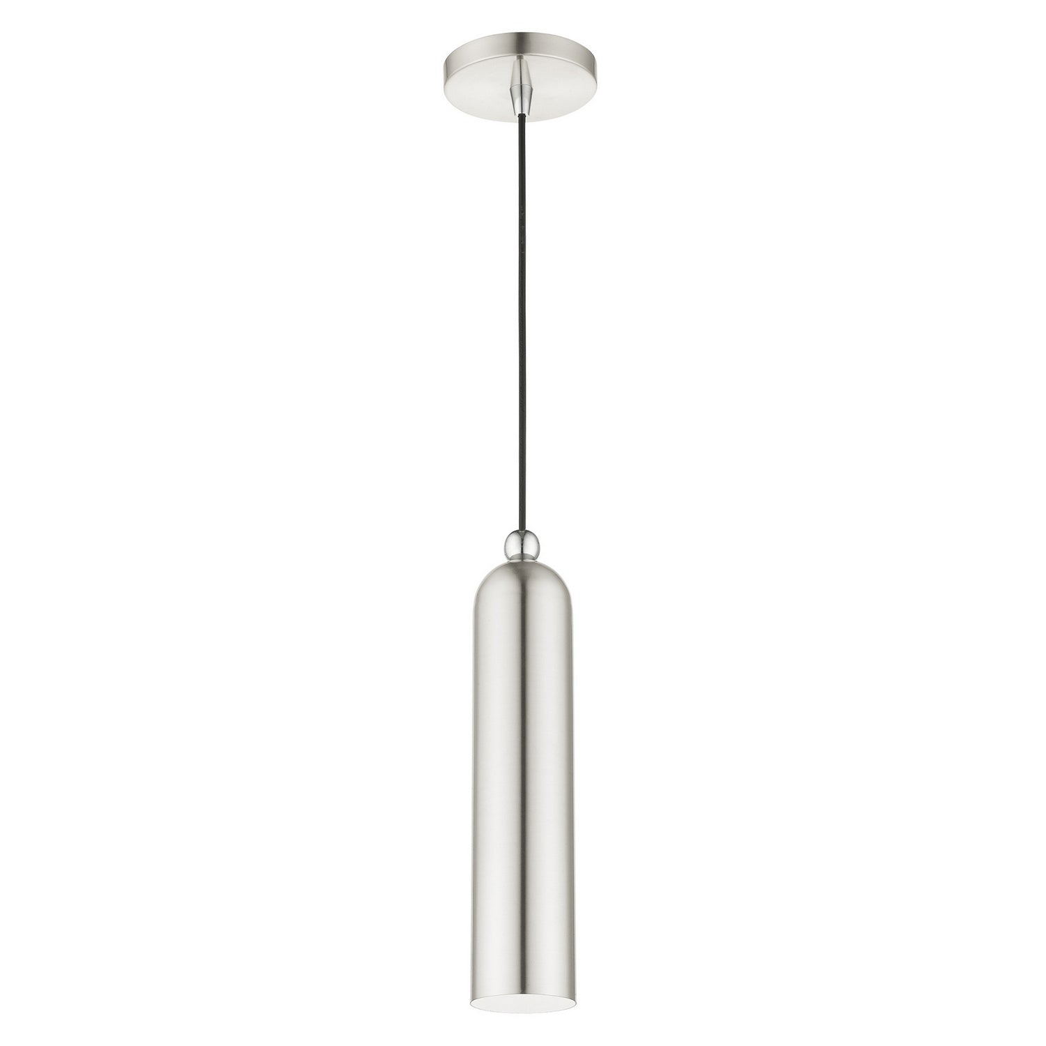 Livex Lighting - 46751-91 - One Light Pendant - Ardmore - Brushed Nickel w/ Polished Chromes