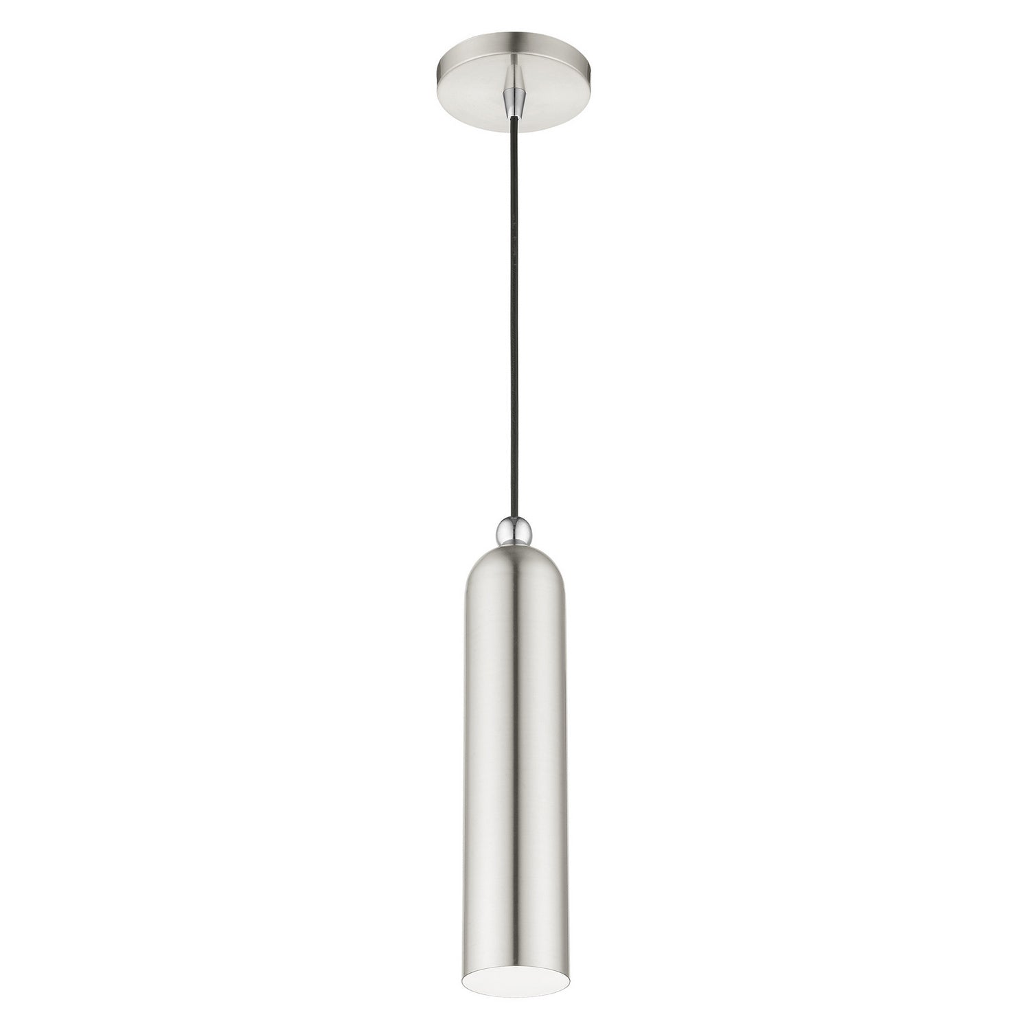 Livex Lighting - 46751-91 - One Light Pendant - Ardmore - Brushed Nickel w/ Polished Chromes