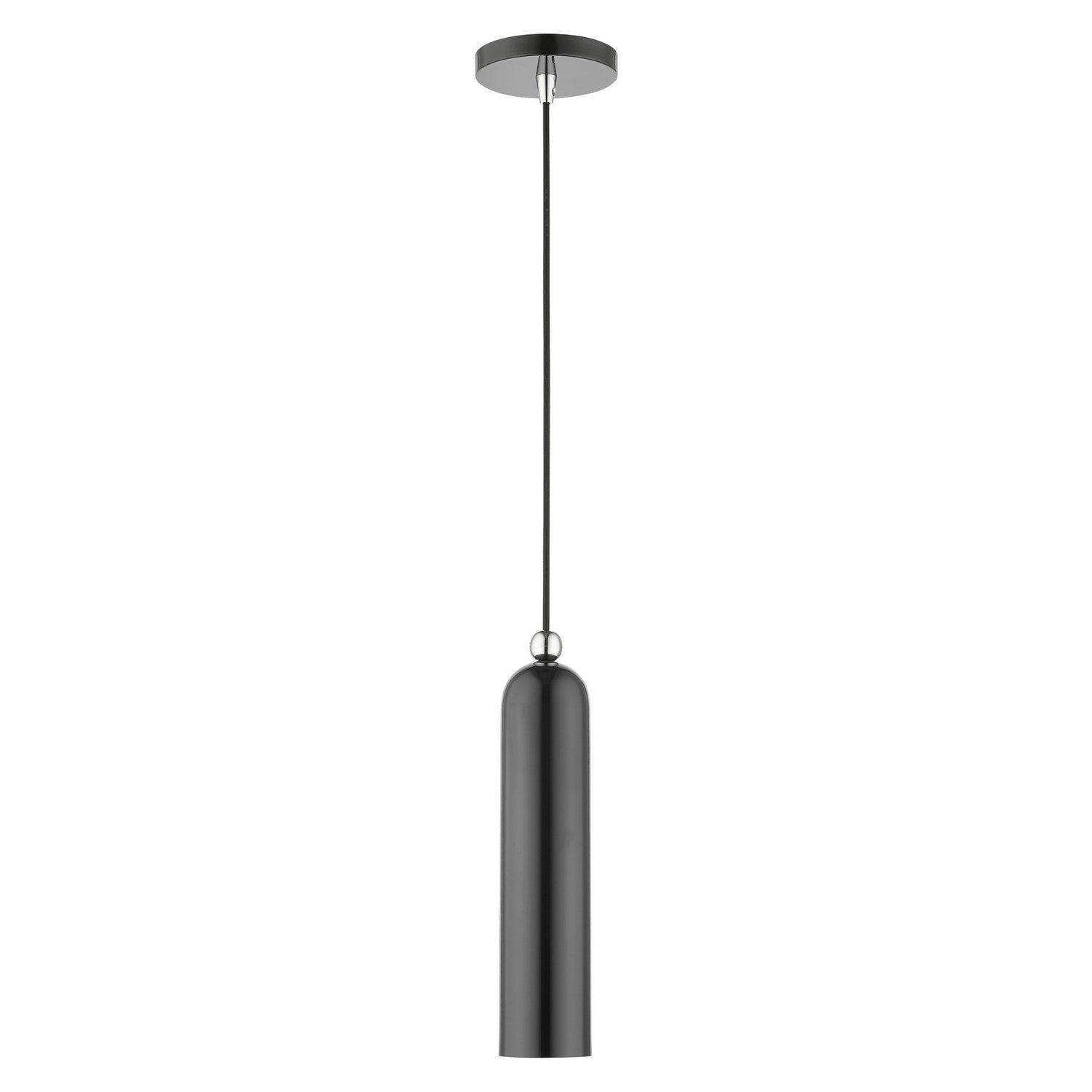 Livex Lighting - 46751-96 - One Light Pendant - Ardmore - Shiny Dark Gray w/ Polished Chromes
