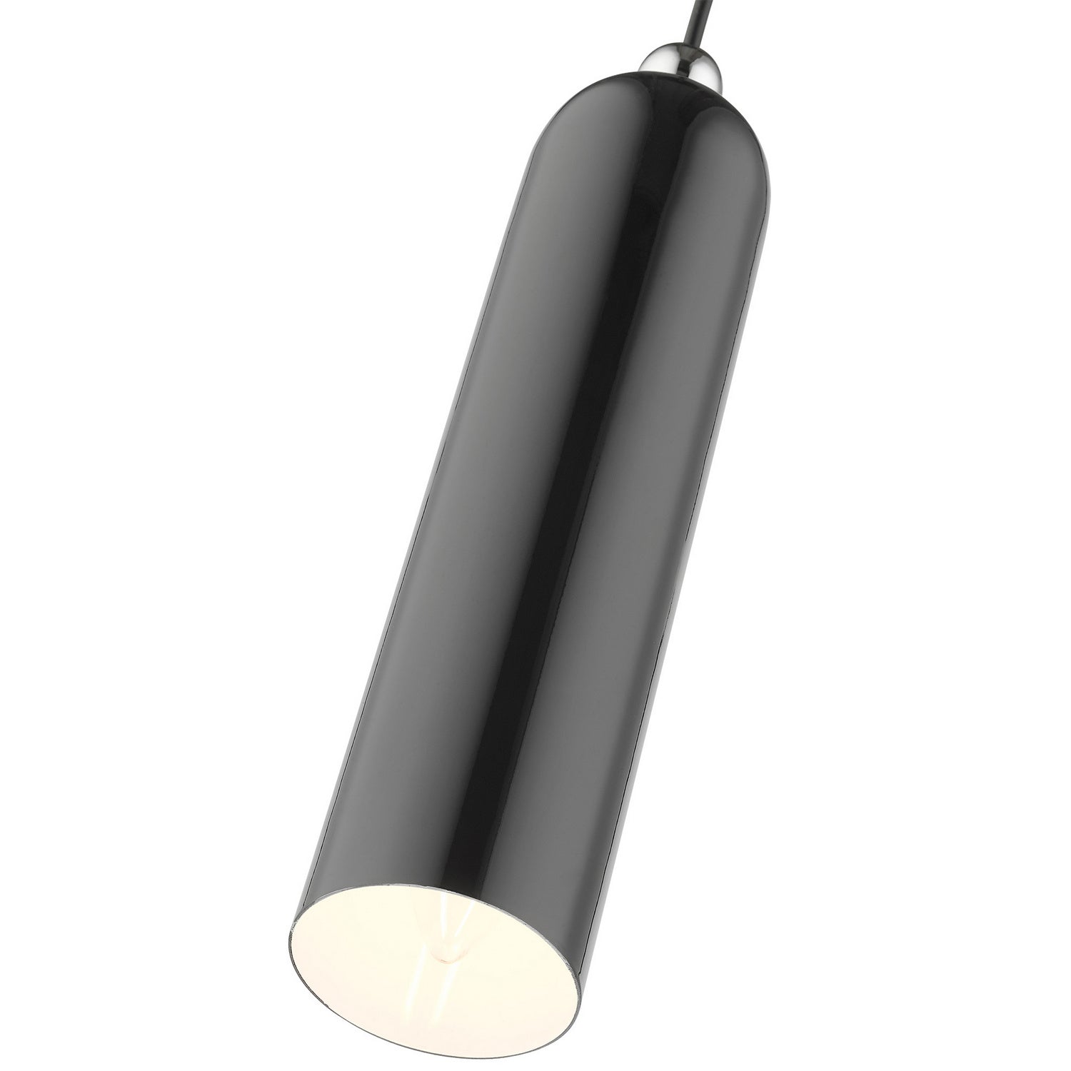 Livex Lighting - 46751-96 - One Light Pendant - Ardmore - Shiny Dark Gray w/ Polished Chromes
