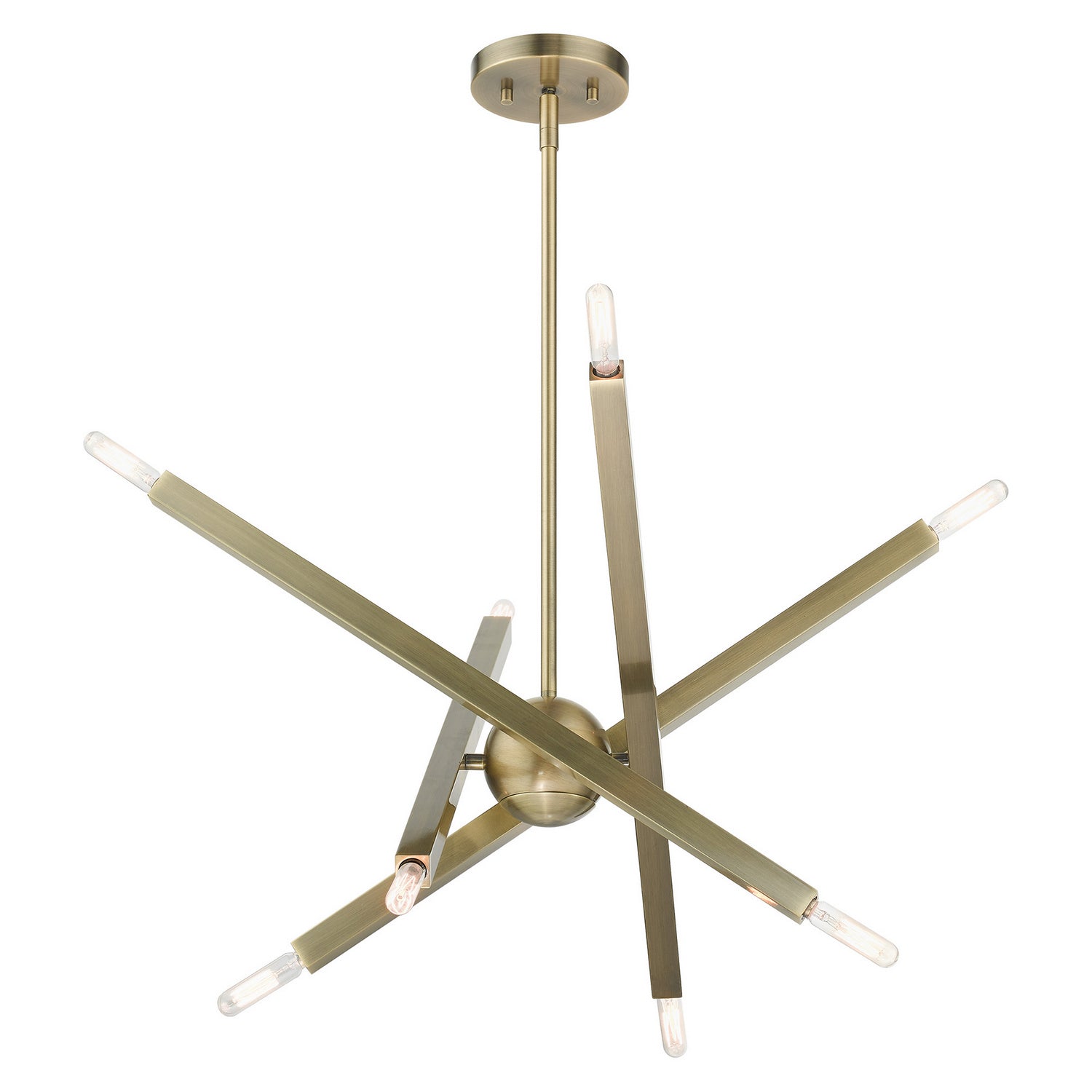 Livex Lighting - 46985-01 - Eight Light Chandelier - Monaco - Antique Brass