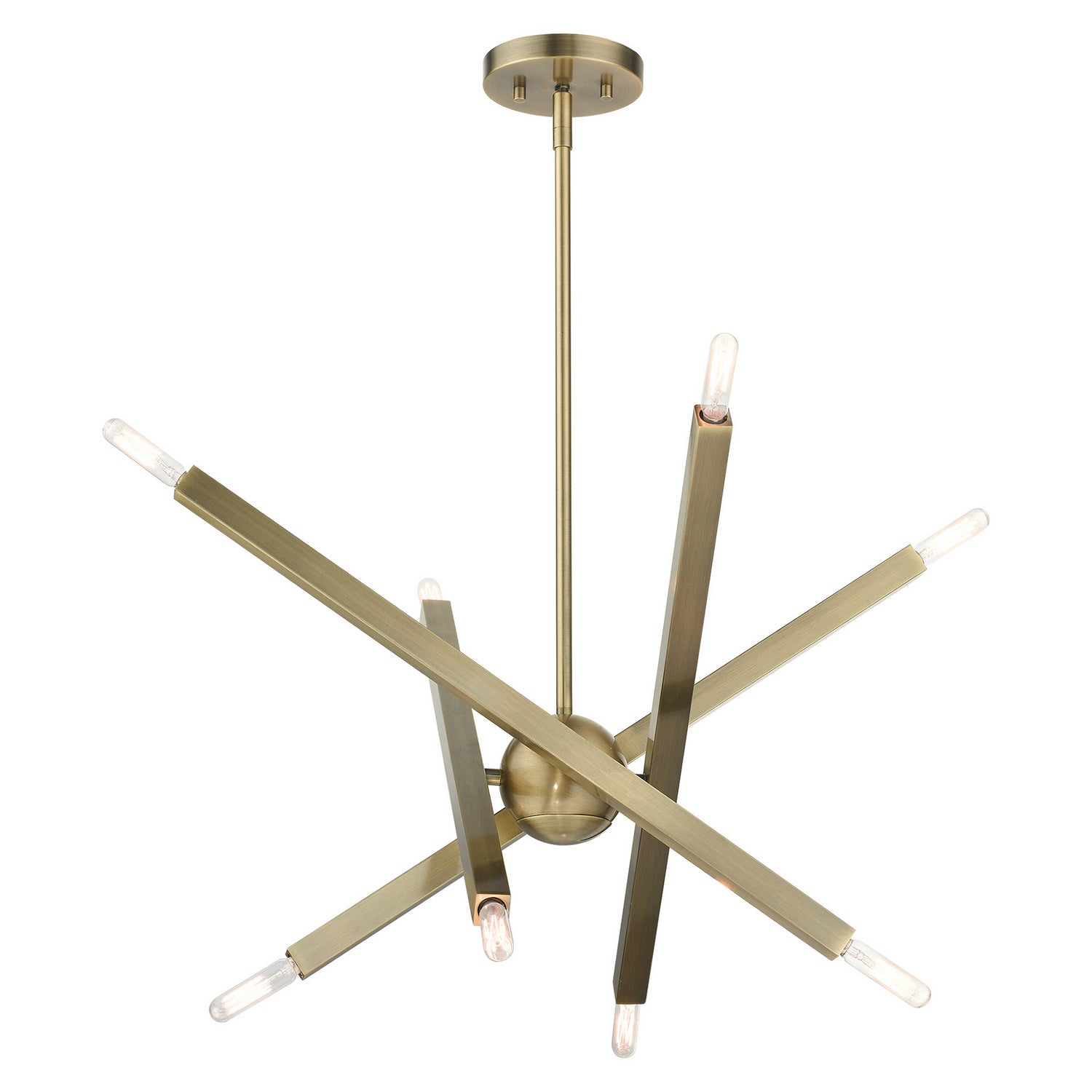 Livex Lighting - 46985-01 - Eight Light Chandelier - Monaco - Antique Brass