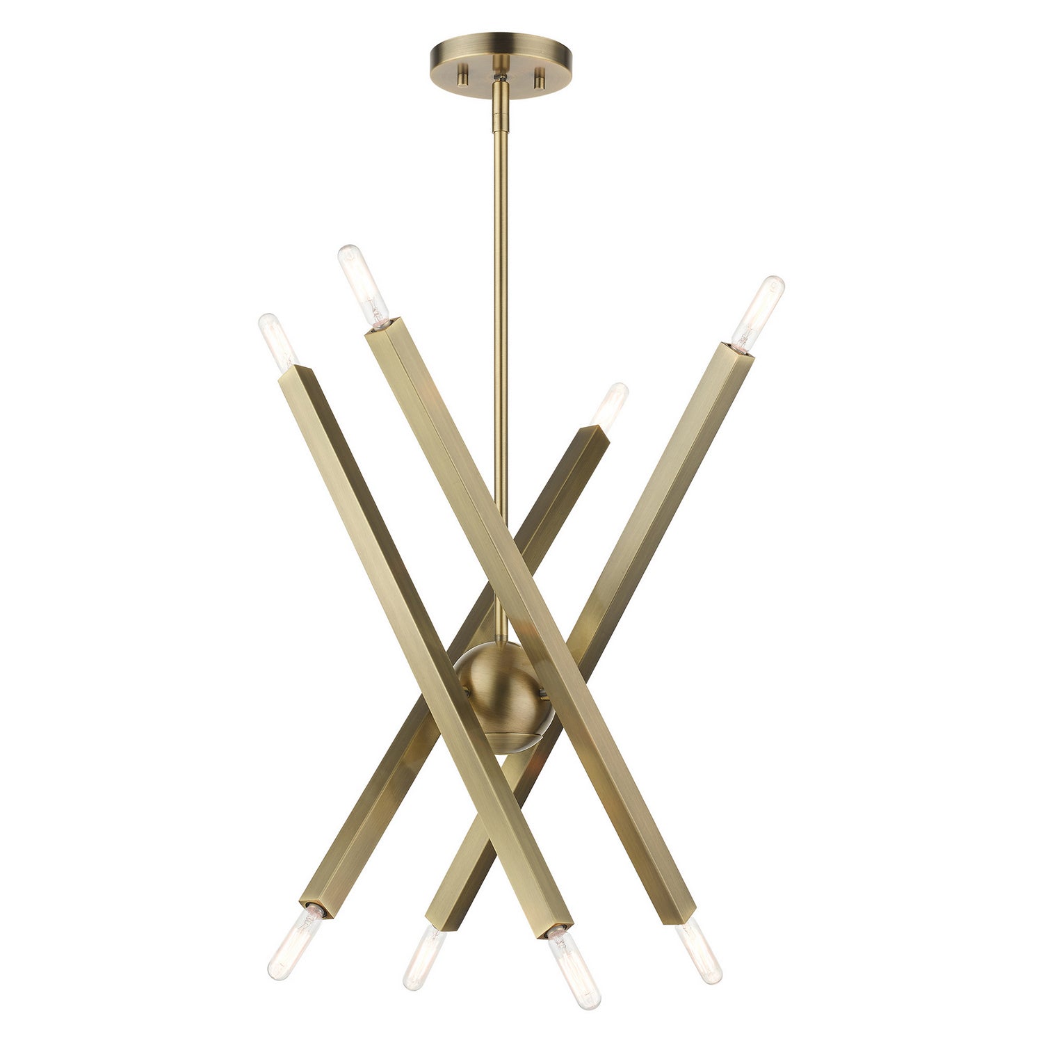 Livex Lighting - 46985-01 - Eight Light Chandelier - Monaco - Antique Brass