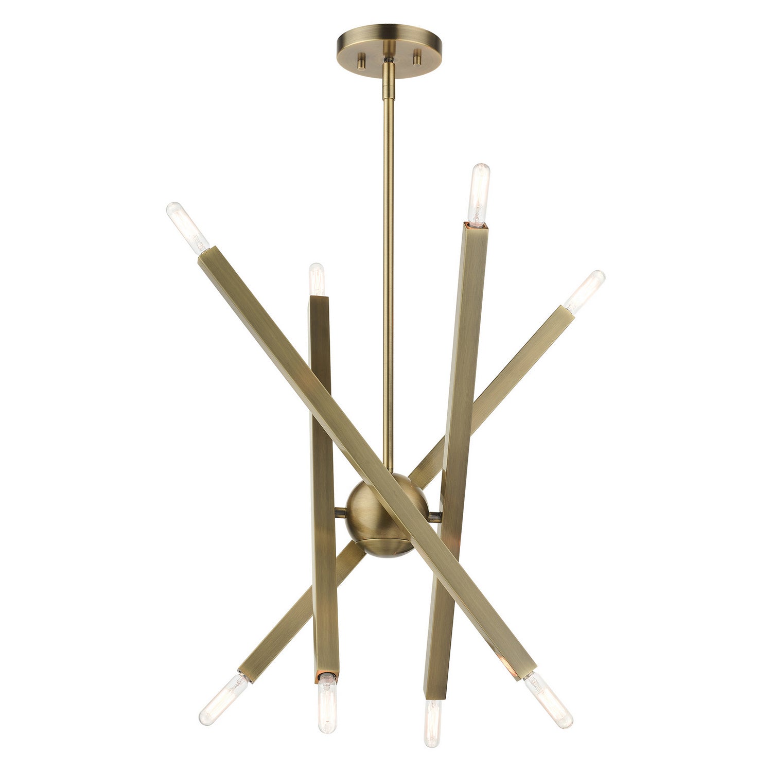 Livex Lighting - 46985-01 - Eight Light Chandelier - Monaco - Antique Brass