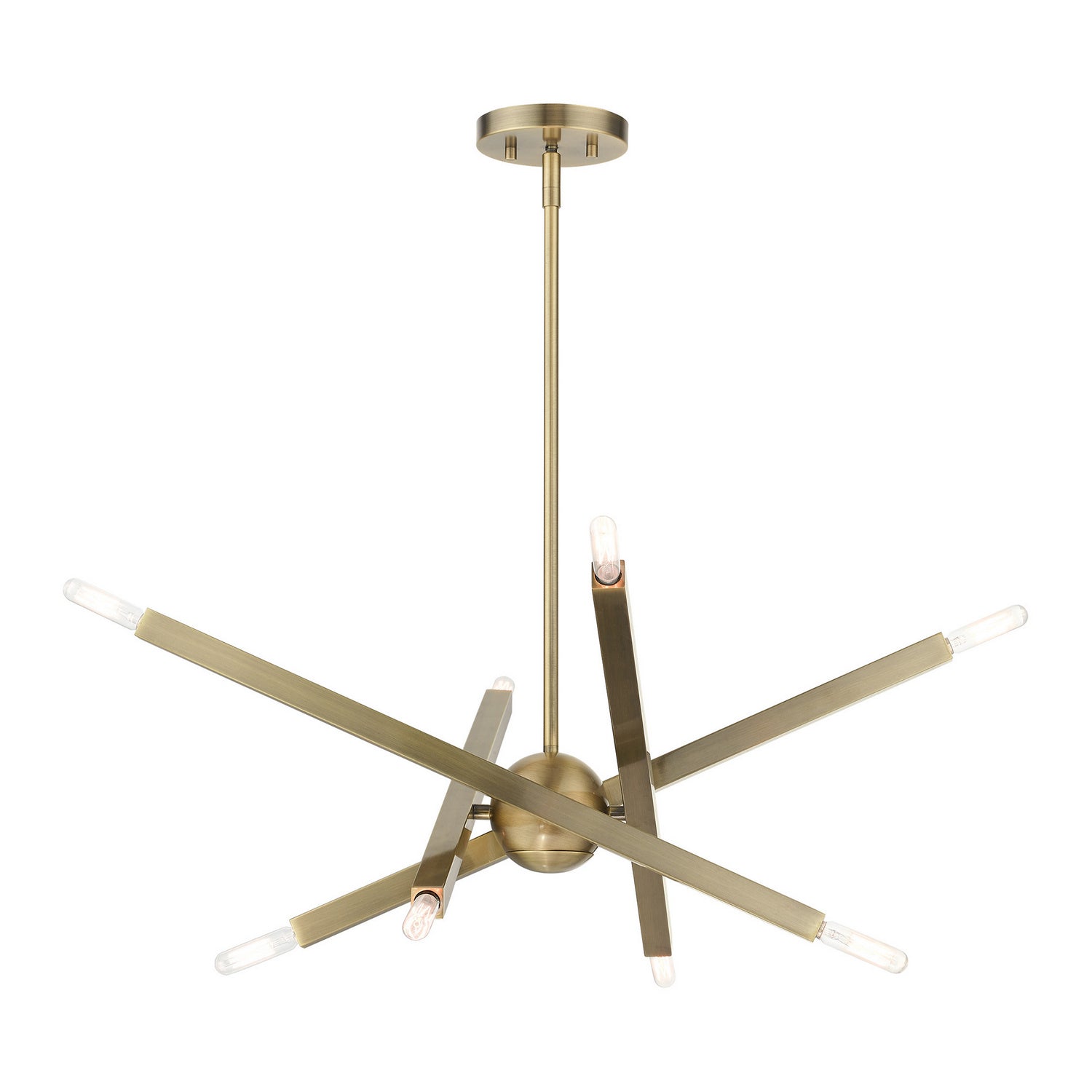 Livex Lighting - 46985-01 - Eight Light Chandelier - Monaco - Antique Brass