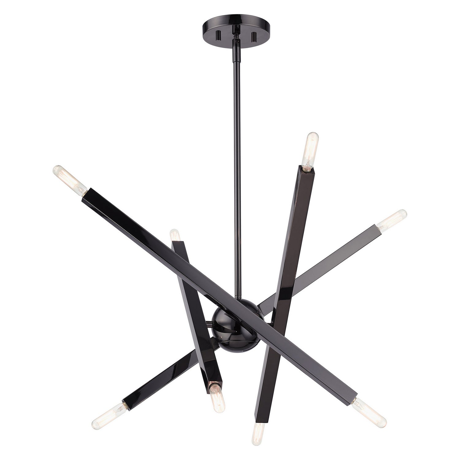 Livex Lighting - 46985-46 - Eight Light Chandelier - Monaco - Black Chrome