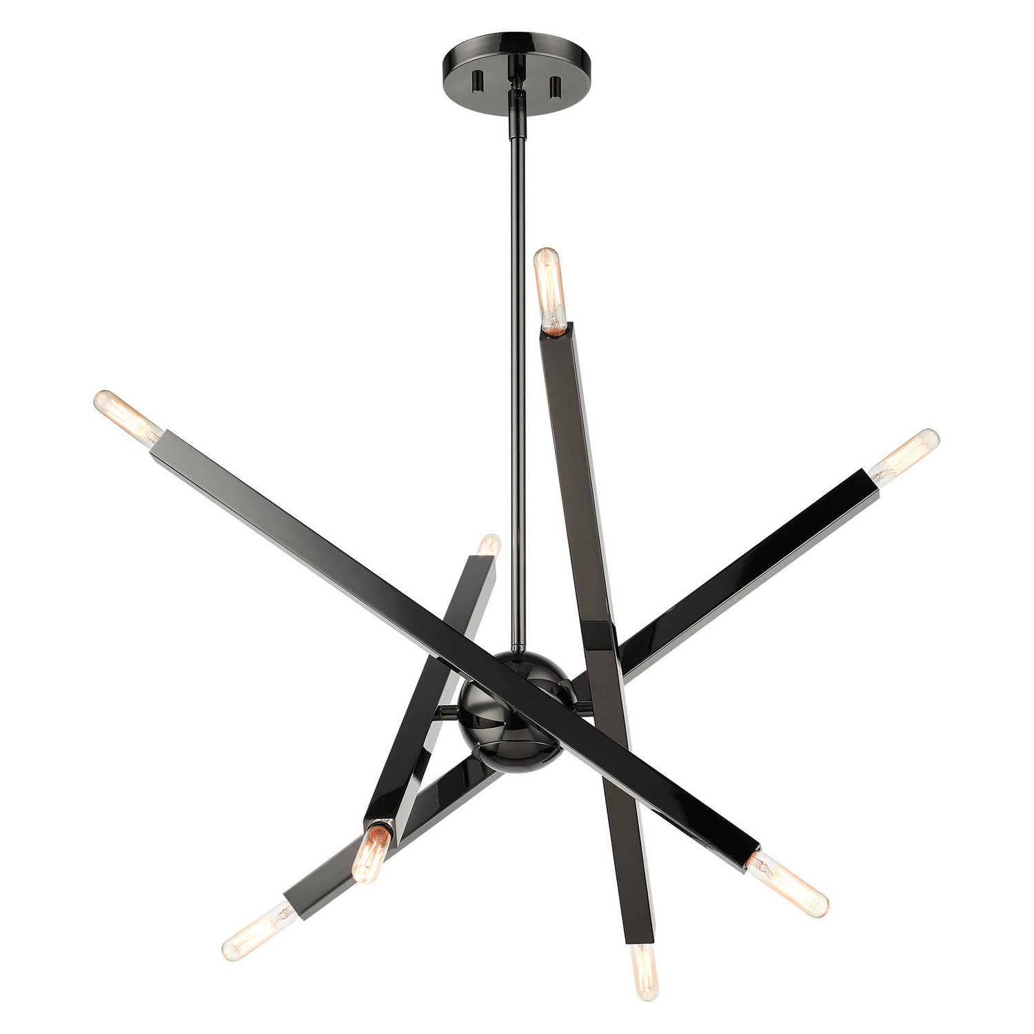 Livex Lighting - 46985-46 - Eight Light Chandelier - Monaco - Black Chrome