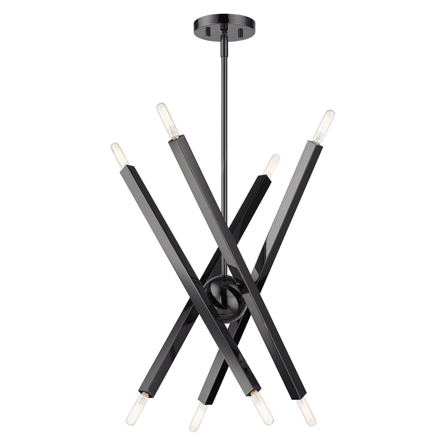 Livex Lighting - 46985-46 - Eight Light Chandelier - Monaco - Black Chrome