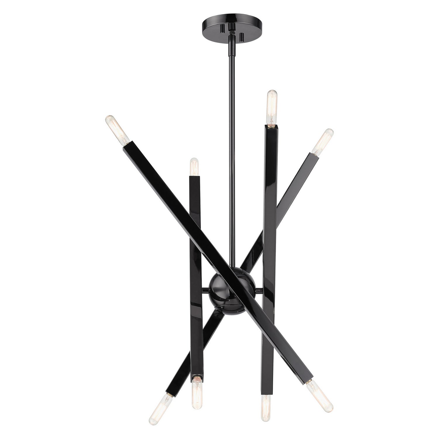 Livex Lighting - 46985-46 - Eight Light Chandelier - Monaco - Black Chrome