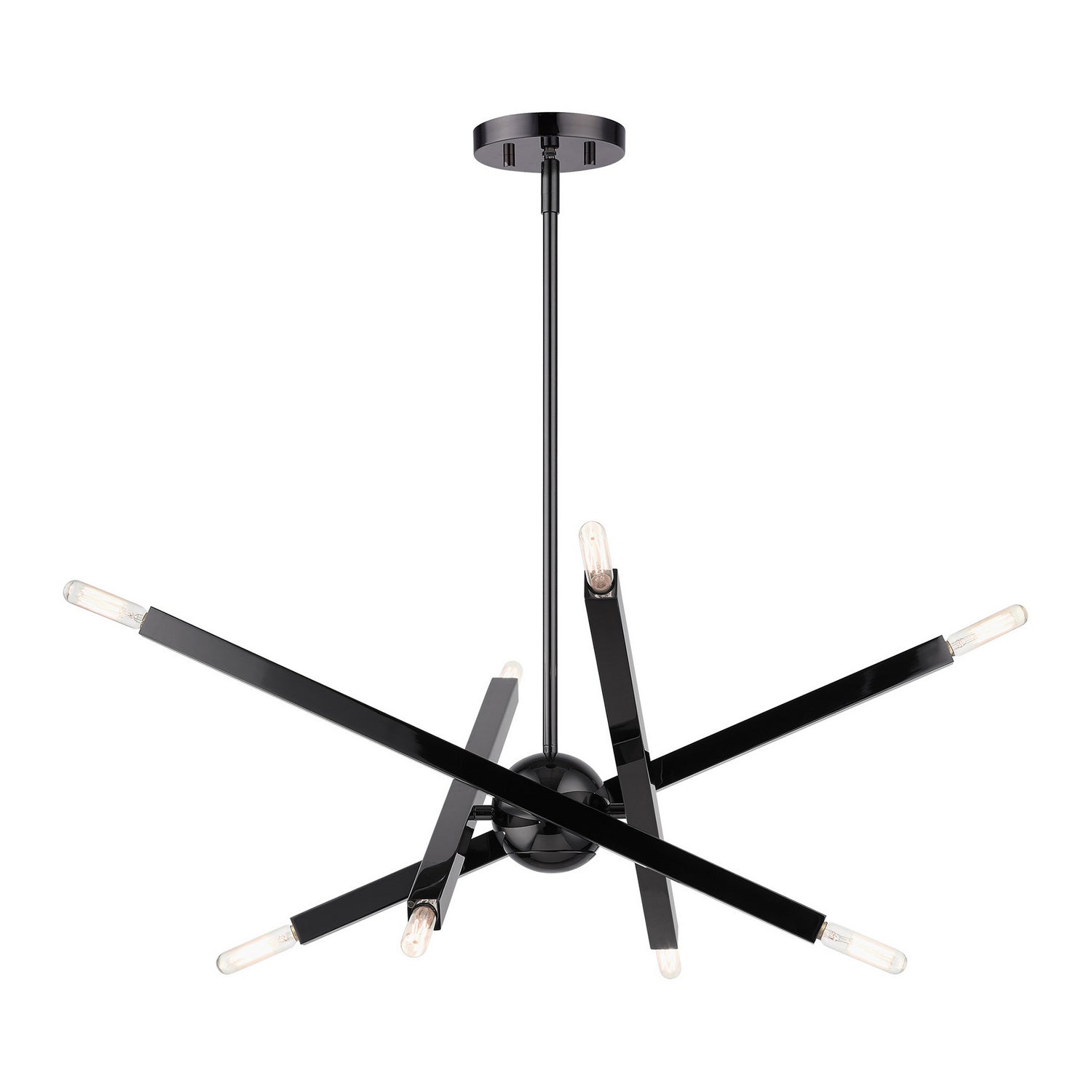 Livex Lighting - 46985-46 - Eight Light Chandelier - Monaco - Black Chrome