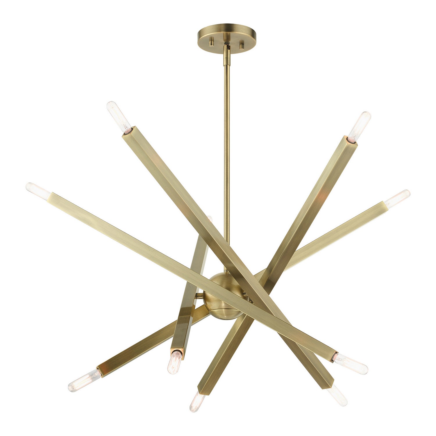 Livex Lighting - 46986-01 - Ten Light Chandelier - Monaco - Antique Brass