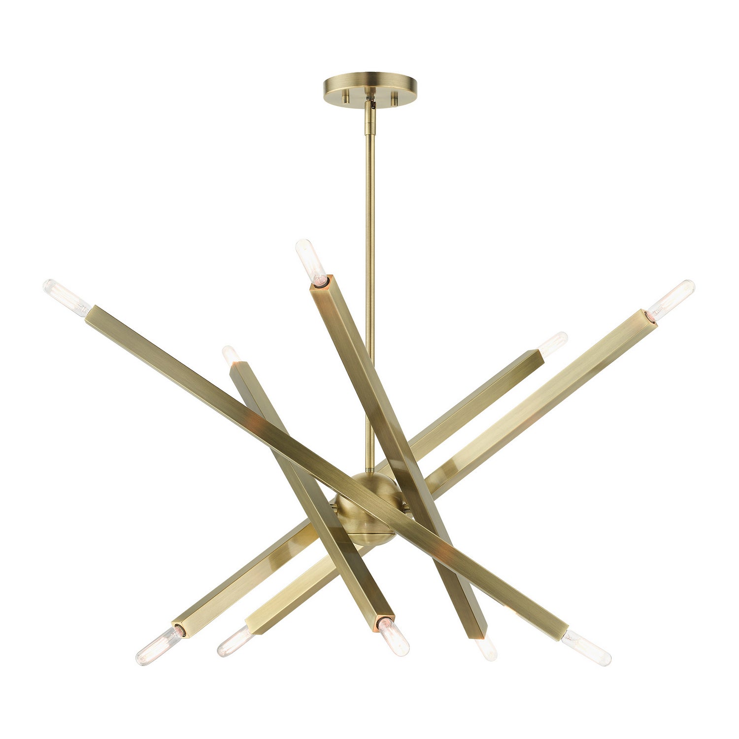 Livex Lighting - 46986-01 - Ten Light Chandelier - Monaco - Antique Brass
