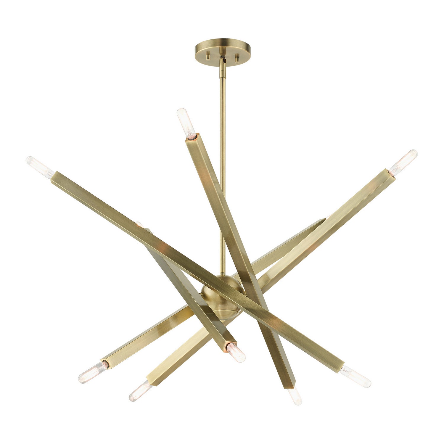 Livex Lighting - 46986-01 - Ten Light Chandelier - Monaco - Antique Brass