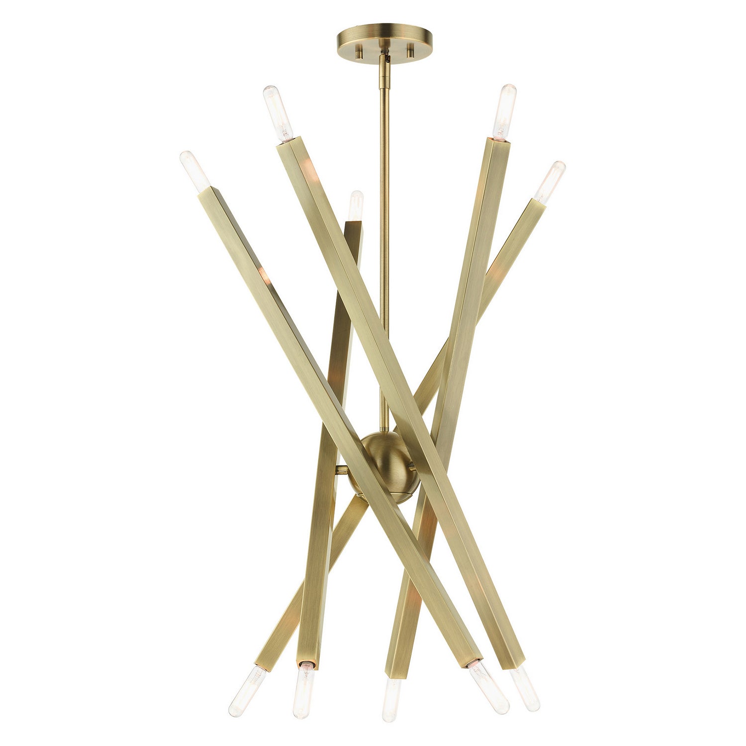 Livex Lighting - 46986-01 - Ten Light Chandelier - Monaco - Antique Brass