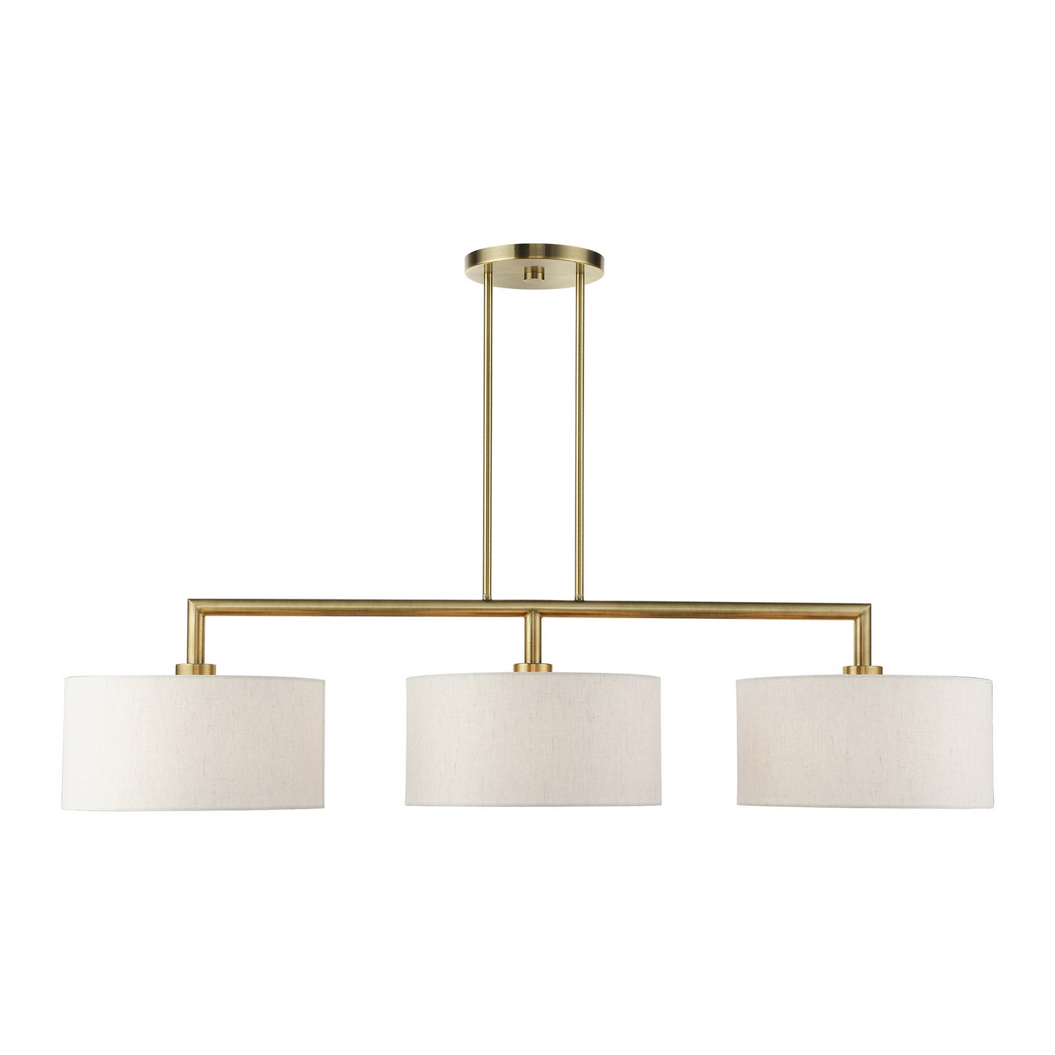 Livex Lighting - 49293-01 - Three Light Linear Chandelier - Monroe - Antique Brass
