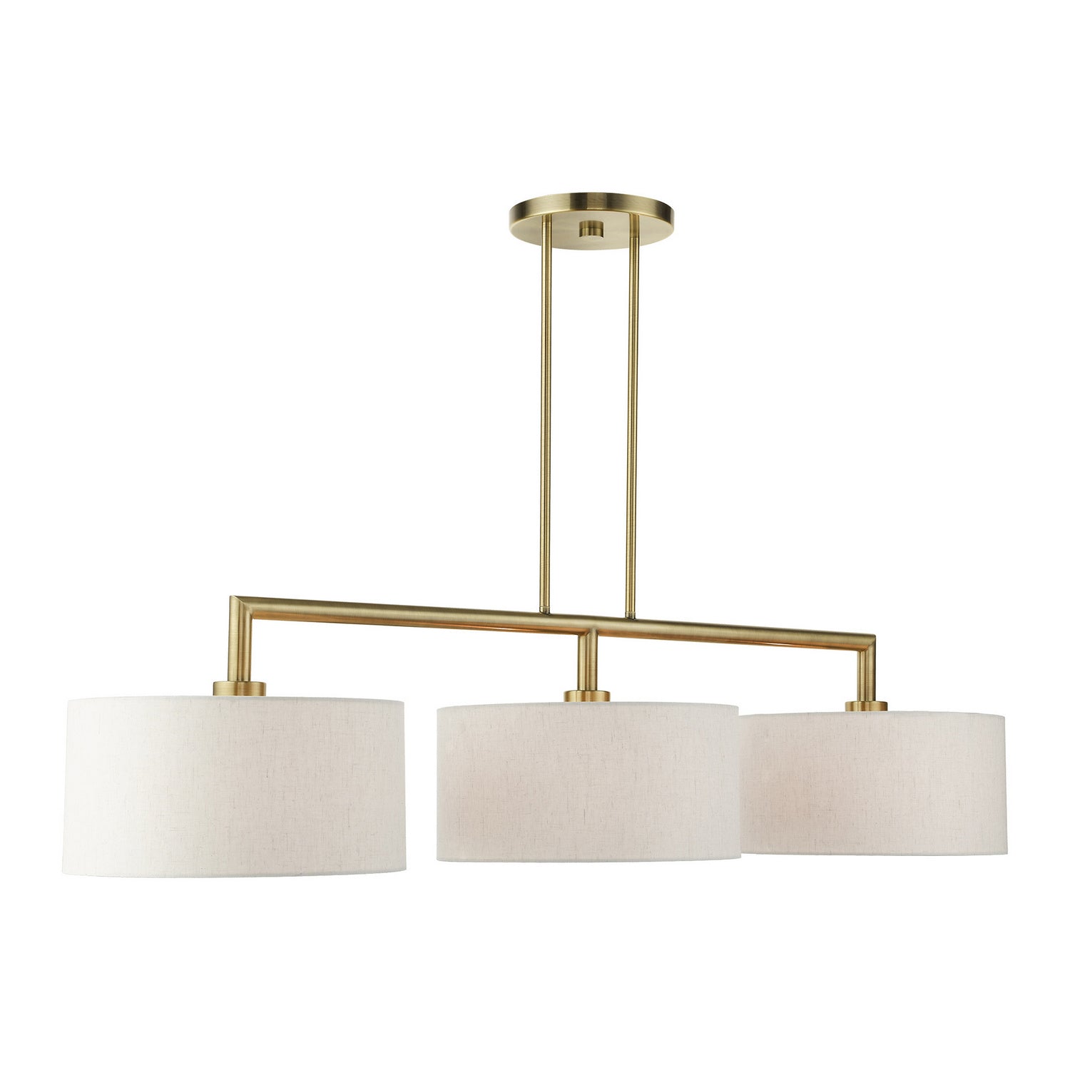 Livex Lighting - 49293-01 - Three Light Linear Chandelier - Monroe - Antique Brass