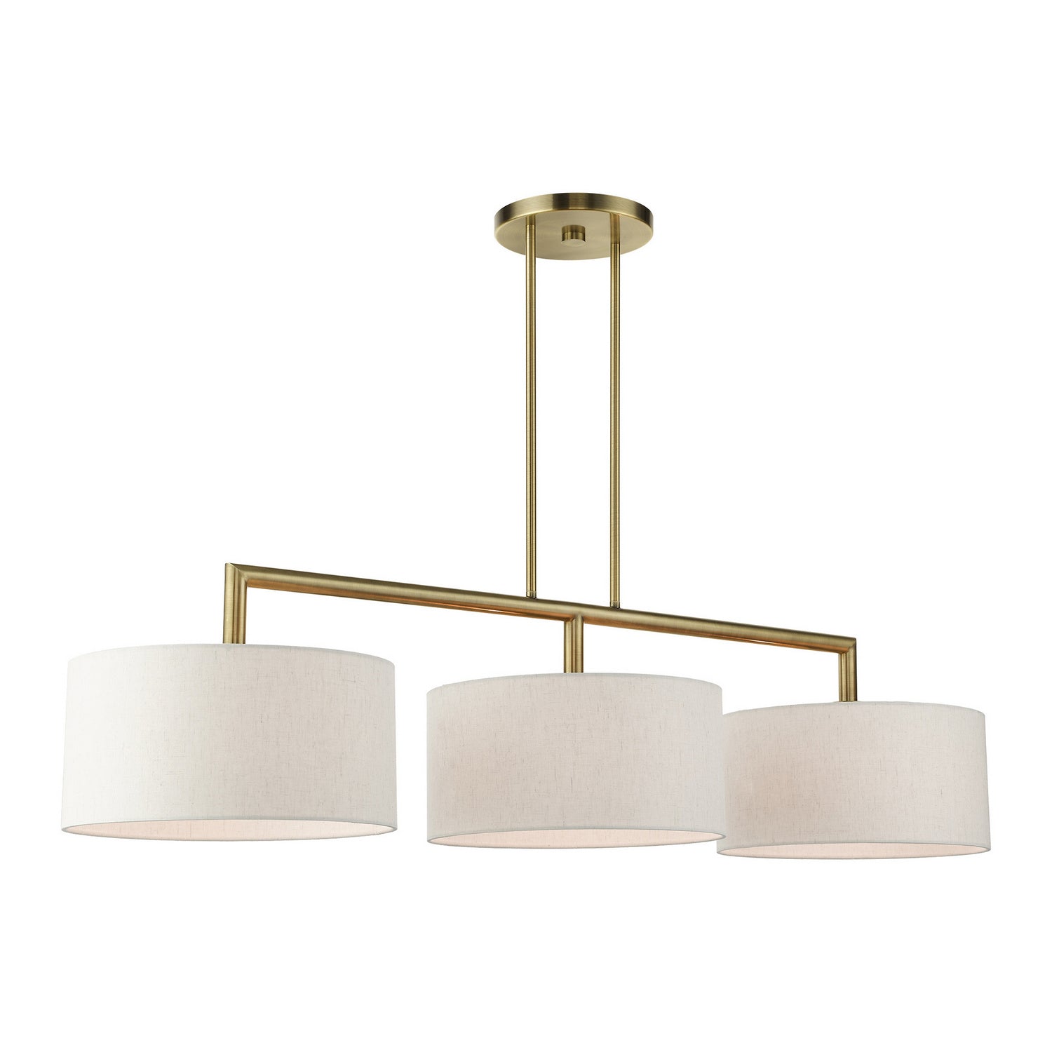 Livex Lighting - 49293-01 - Three Light Linear Chandelier - Monroe - Antique Brass