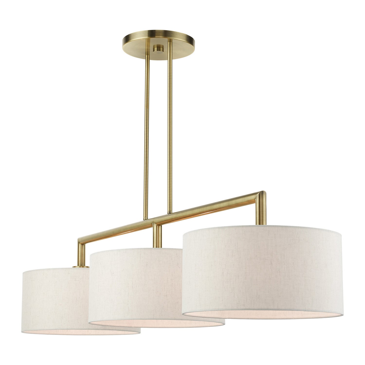 Livex Lighting - 49293-01 - Three Light Linear Chandelier - Monroe - Antique Brass