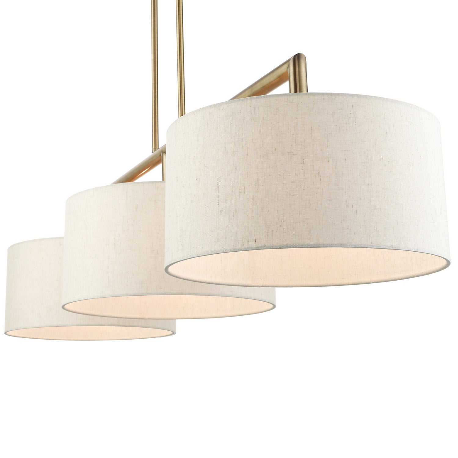 Livex Lighting - 49293-01 - Three Light Linear Chandelier - Monroe - Antique Brass